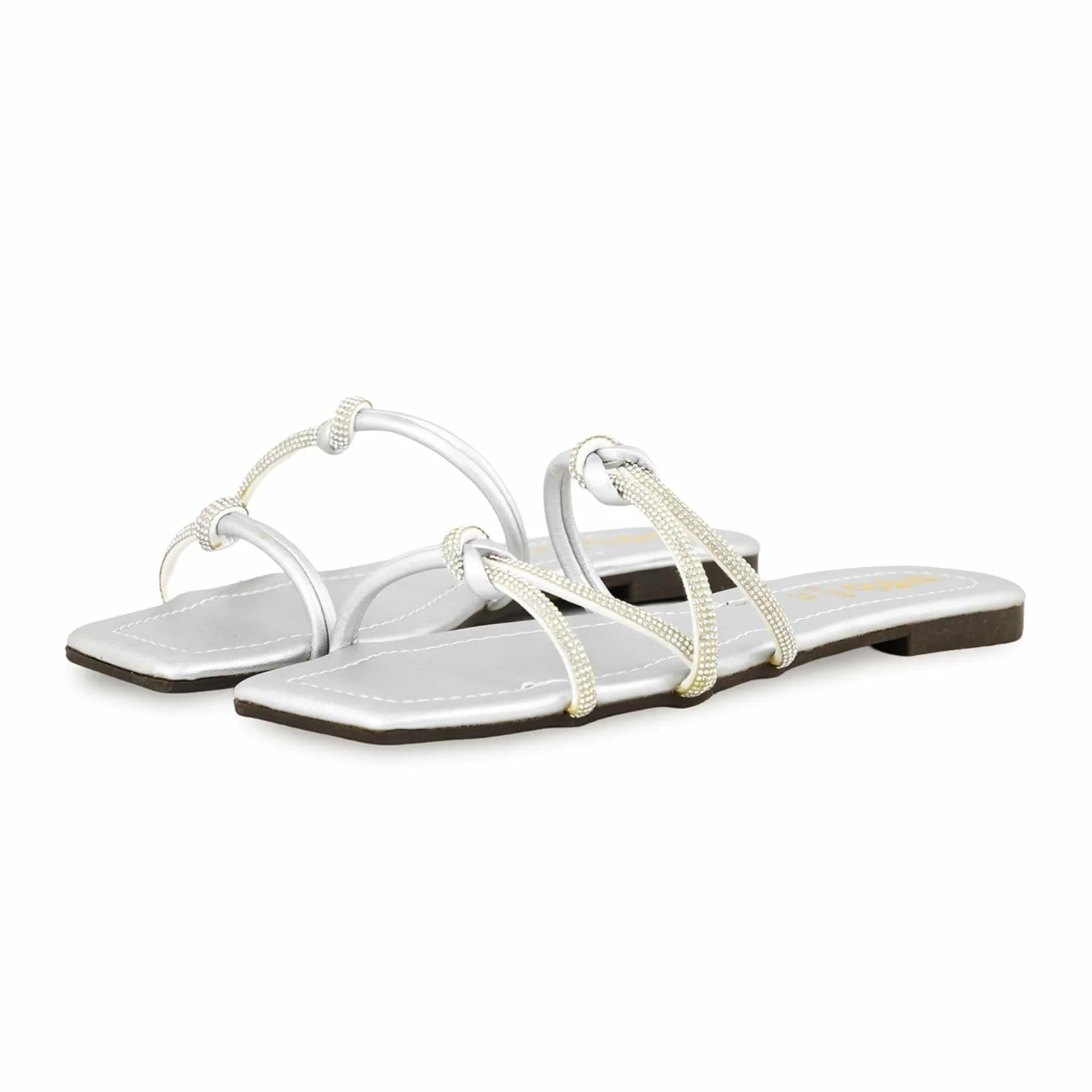 Silver Casual Slipper CL1933 - Image 3