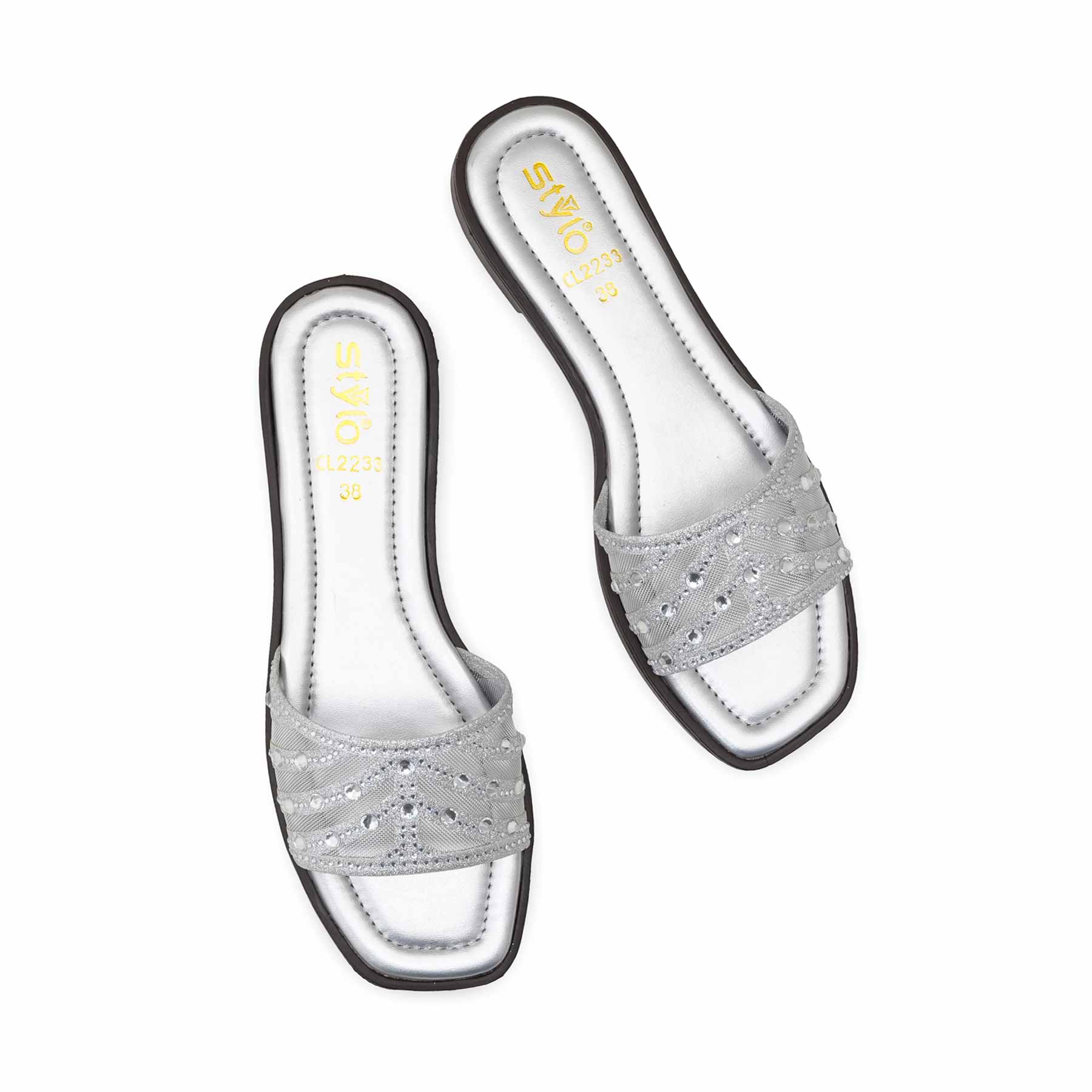 Silver Casual Slipper CL2233 - Image 5