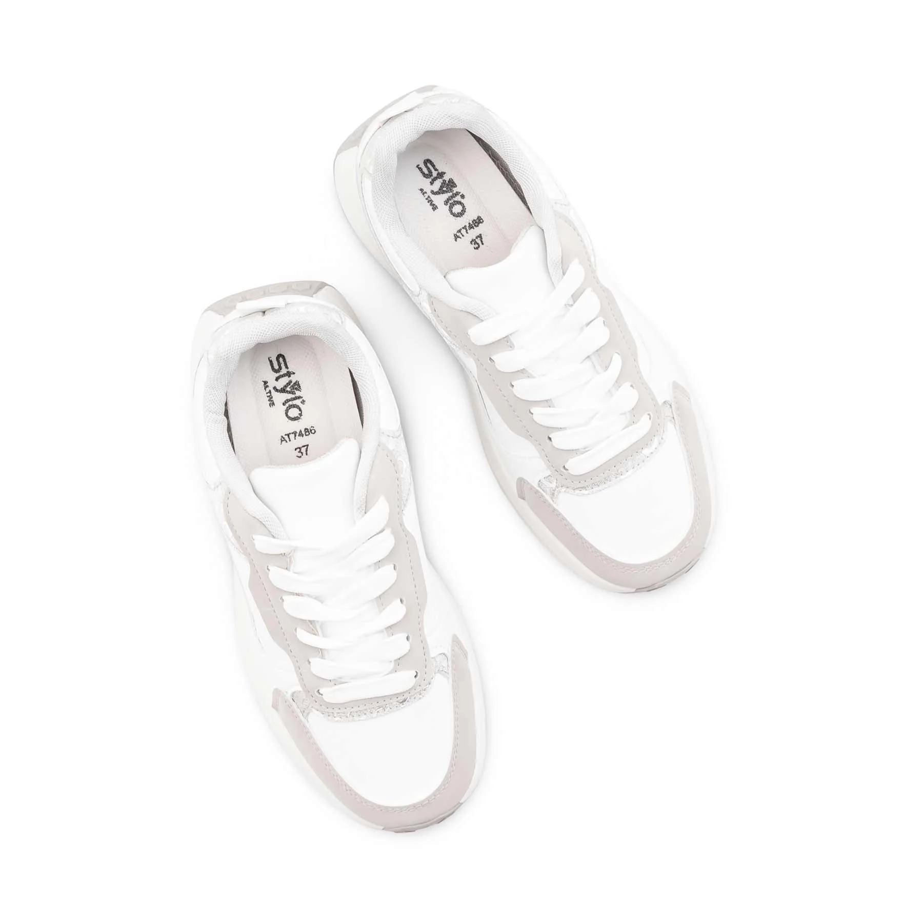 Silver Casual Sneaker For Women AT7486 - Image 5