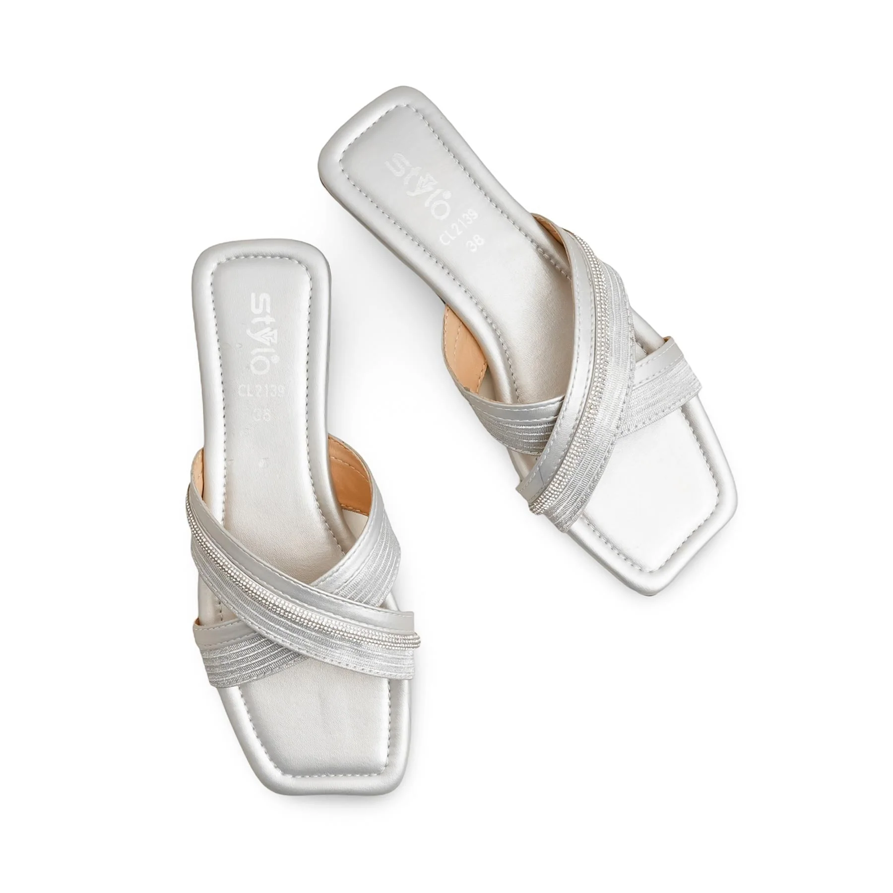 Silver Casual Women Slipper CL2139 - Image 5