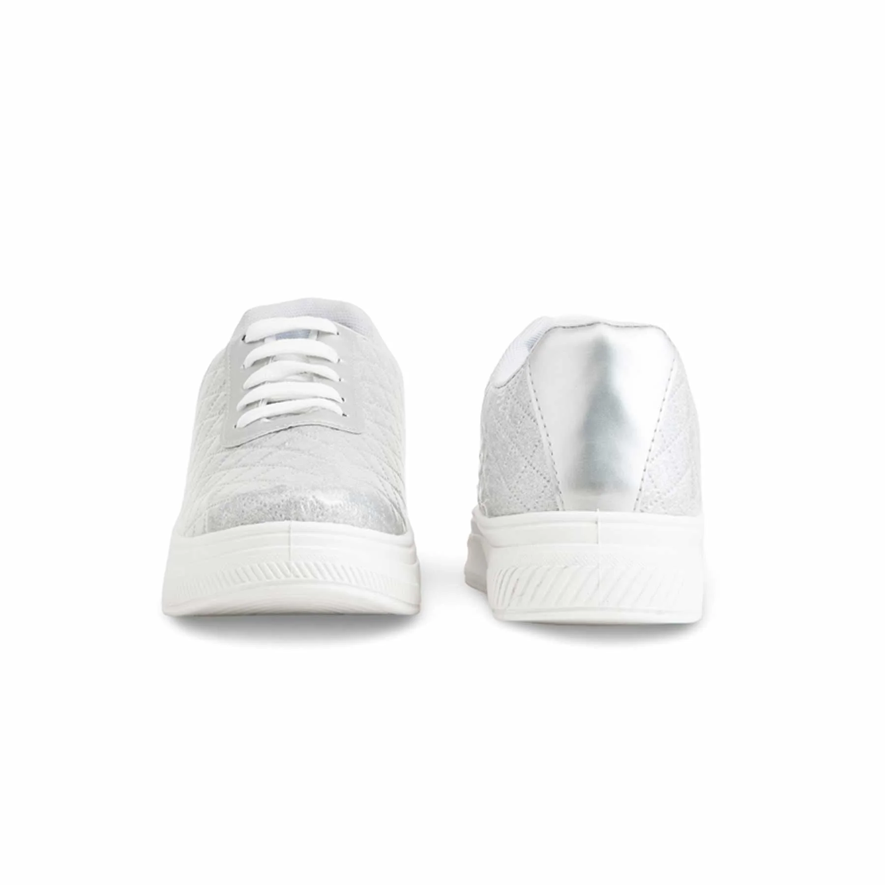 Silver Casual Women Sneaker AT7406 - Image 4