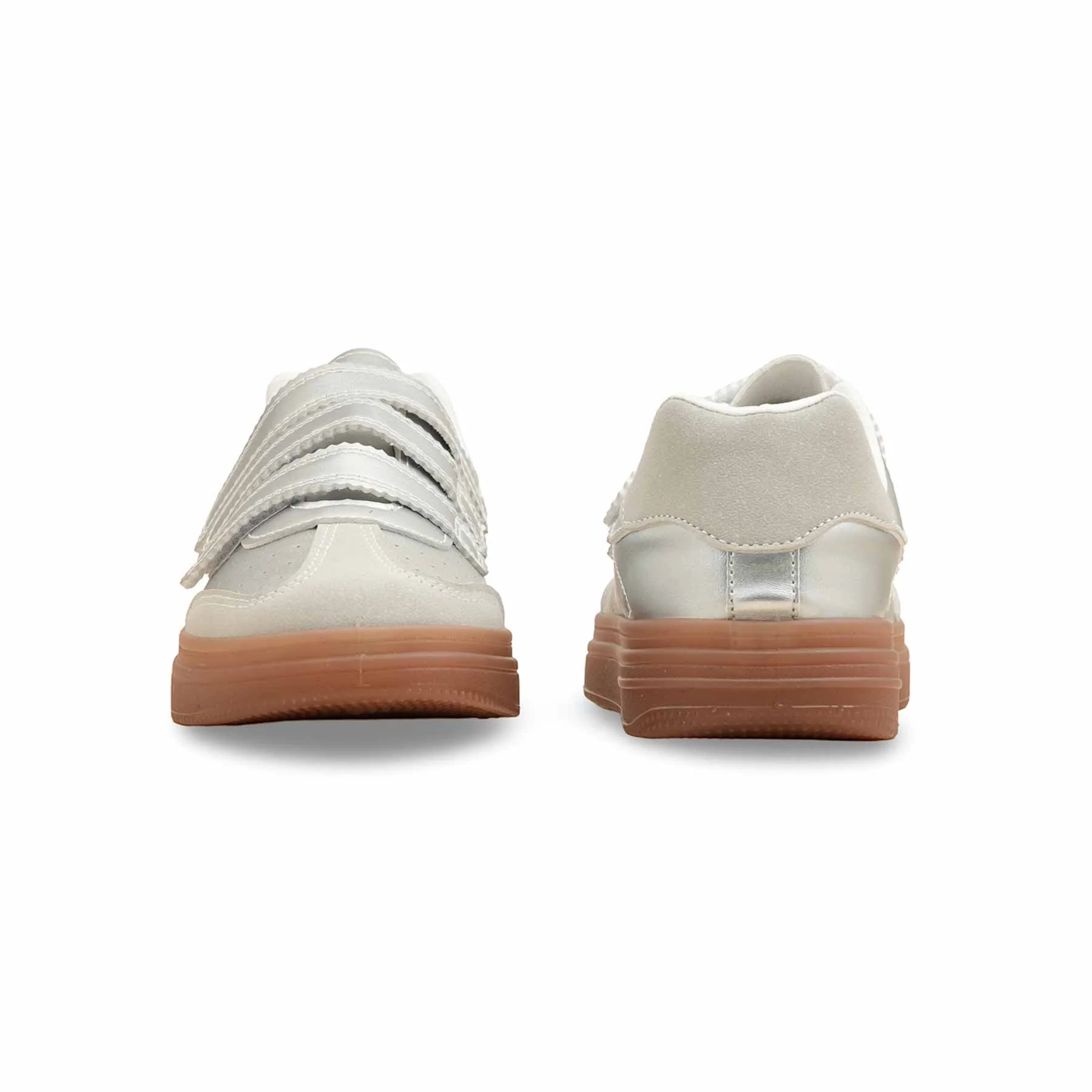 Silver Casual Women Sneaker AT7490 - Image 4