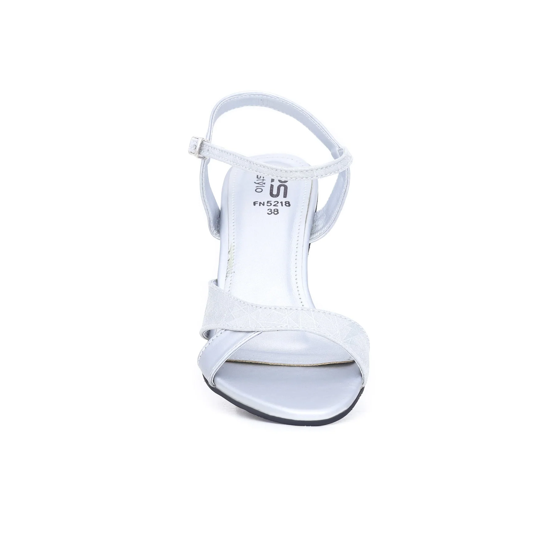 Silver Color Fancy Sandals FN5218 - Image 3