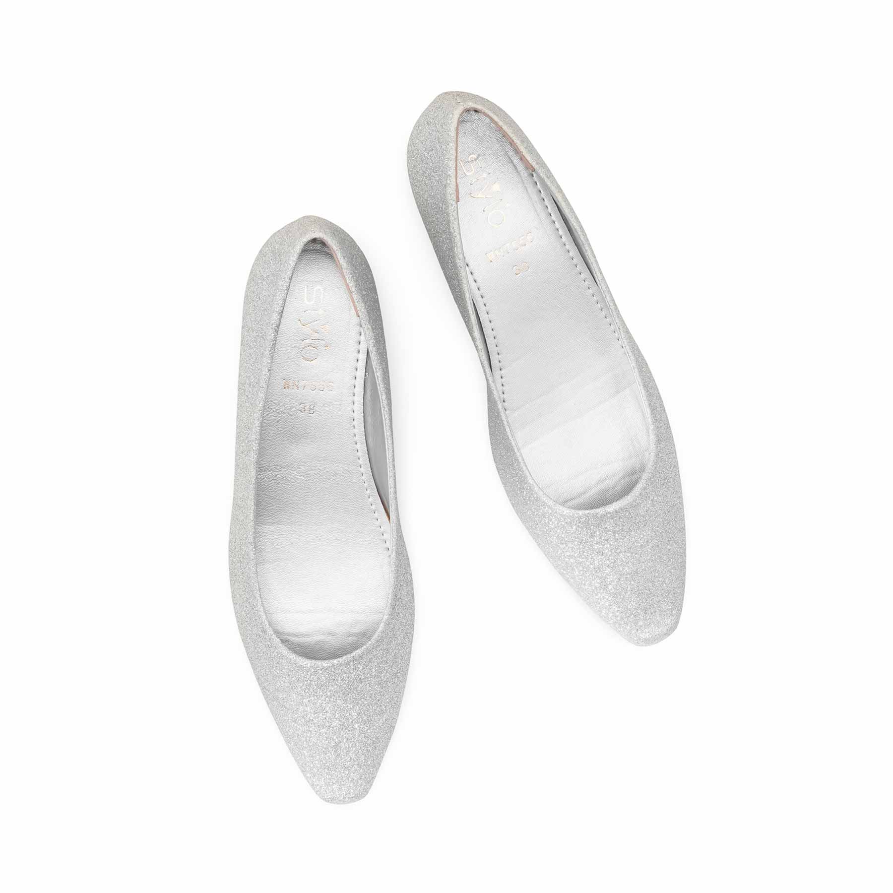 Silver Court Shoes For Women WN7556 - Image 6