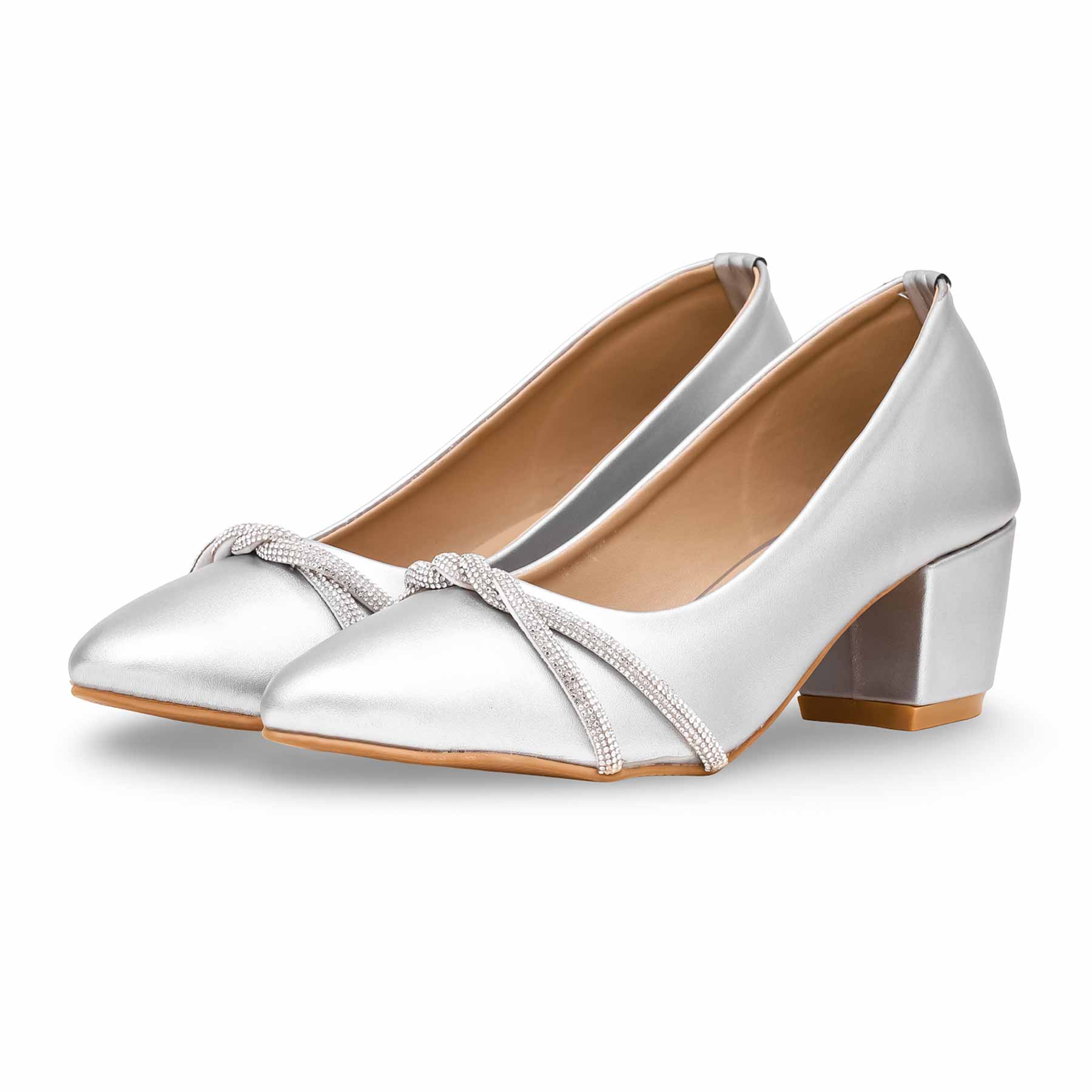 Silver Court Shoes WN7391 - Image 2