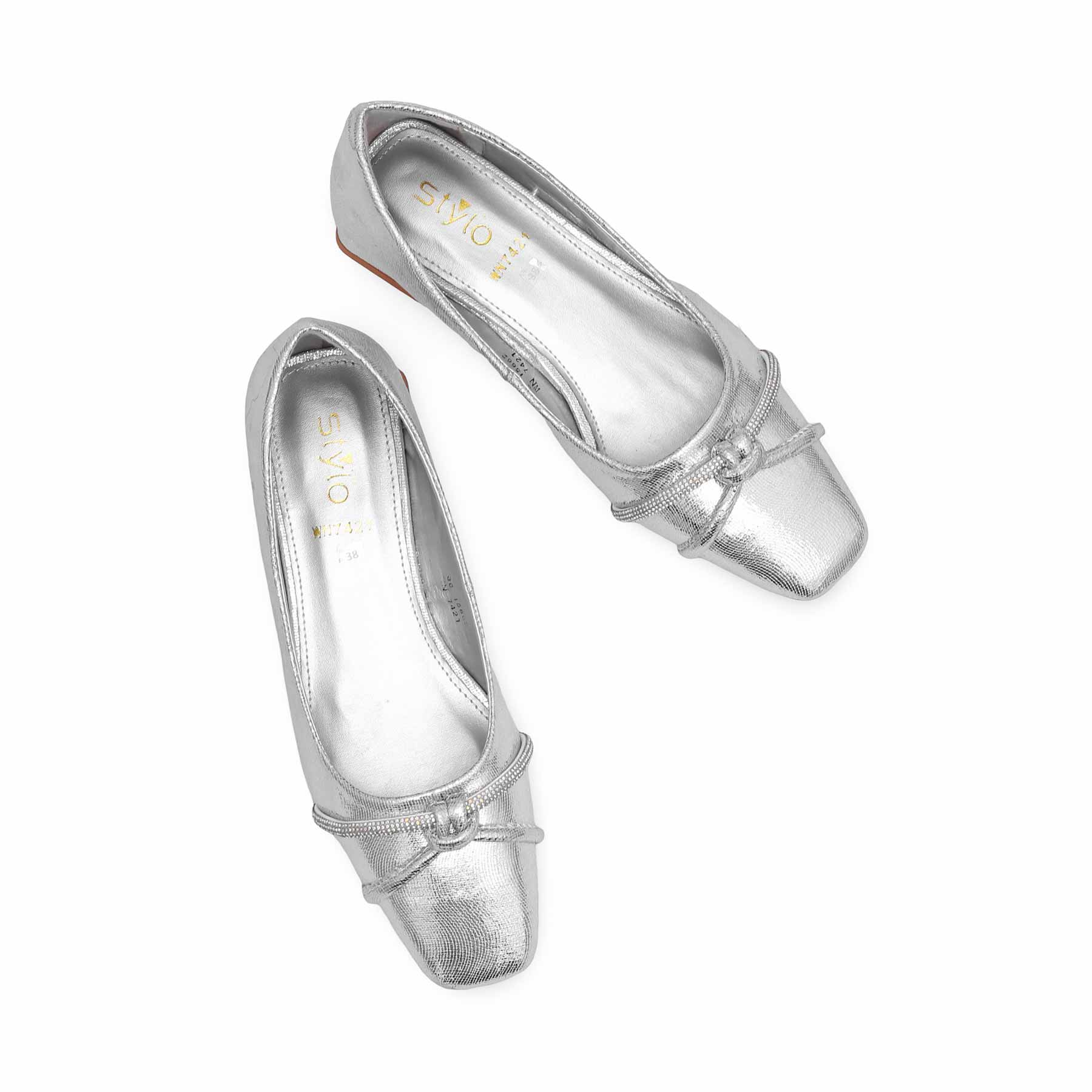 Silver Court Shoes WN7421 - Image 4