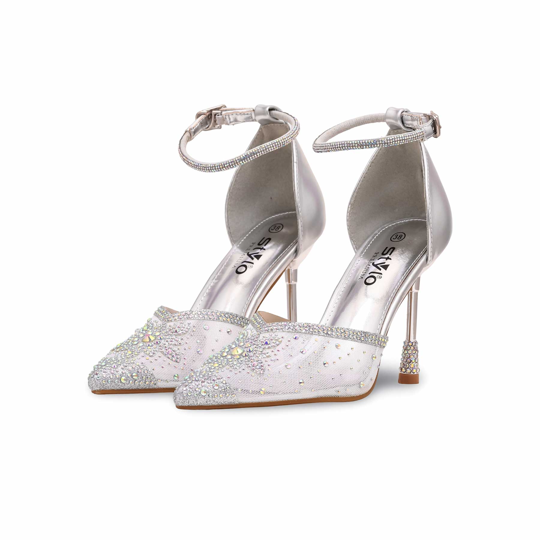 Silver Court Shoes WN7441 - Image 3