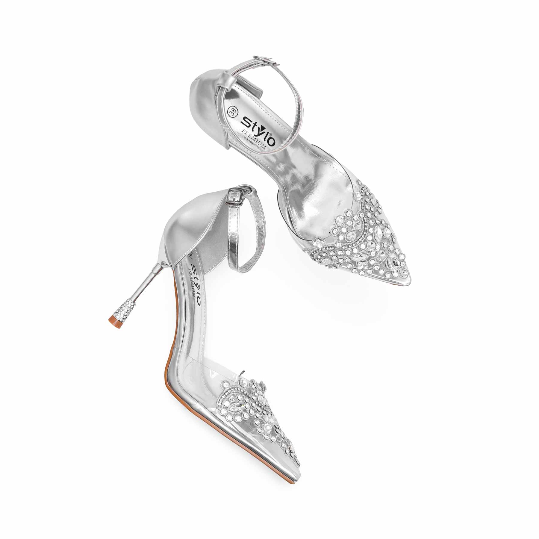 Silver Court Shoes WN7443 - Image 5