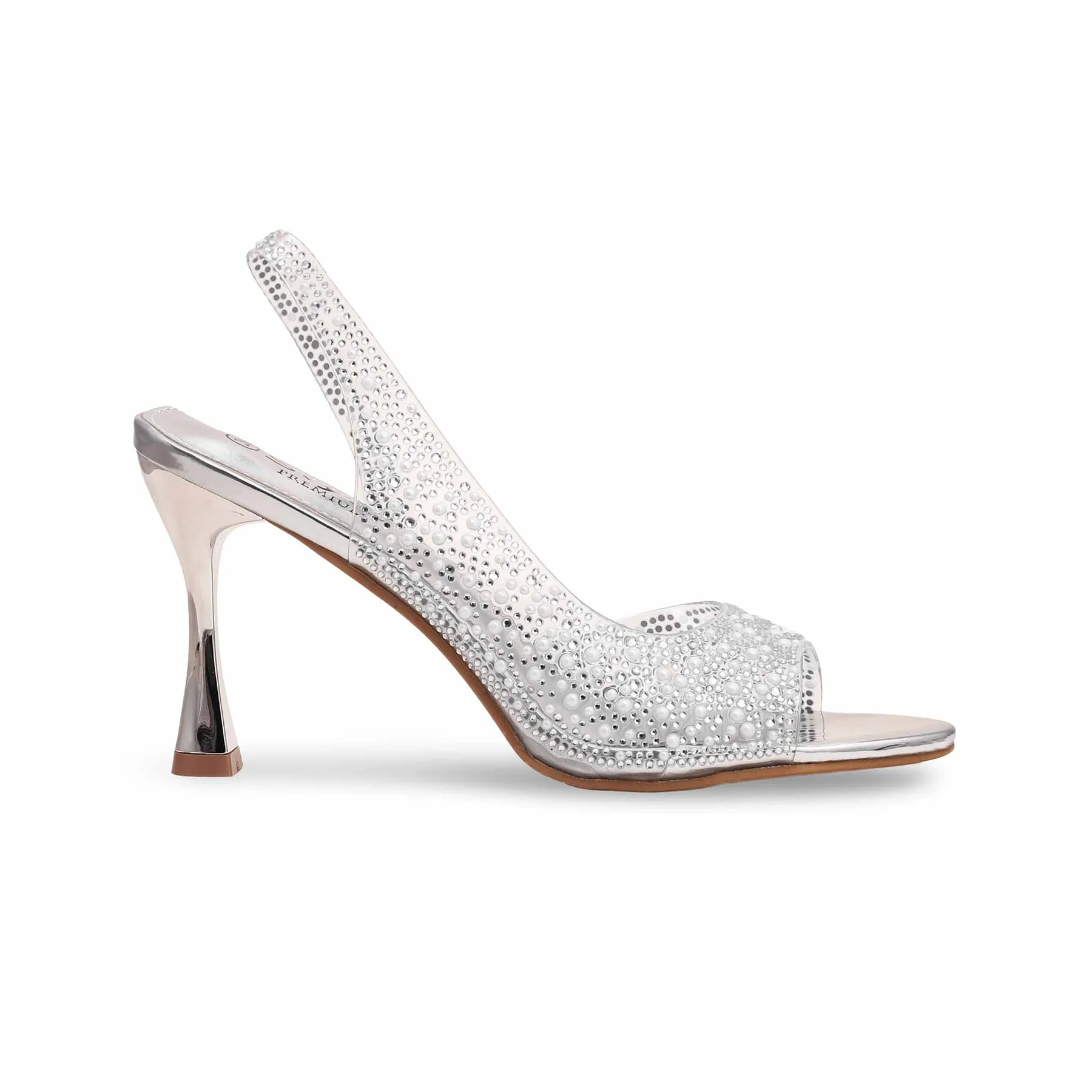 Silver Fancy Bridal Sandal FN5954 - Image 2