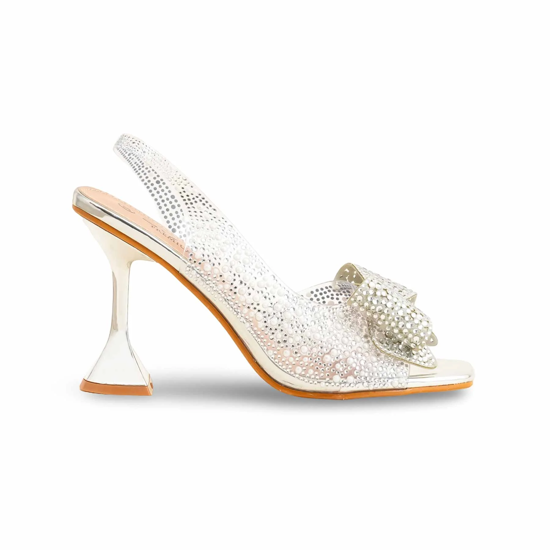 Silver Fancy Bridal Sandal FN6103 - Image 3