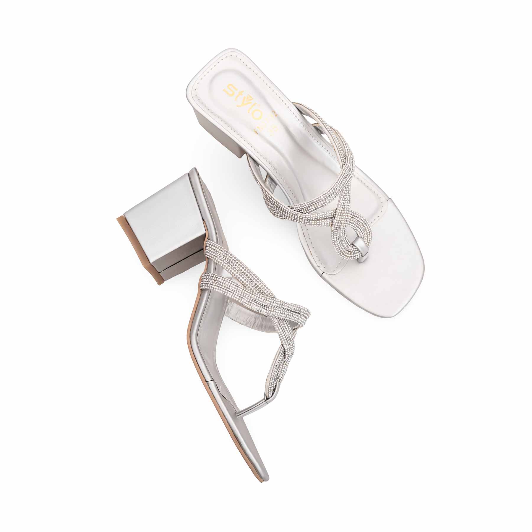 Silver Fancy Chappal FN0732 - Image 4