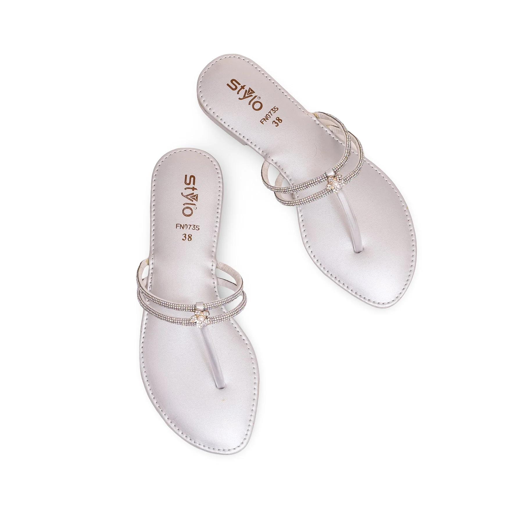 Silver Fancy Chappal FN0735 - Image 4