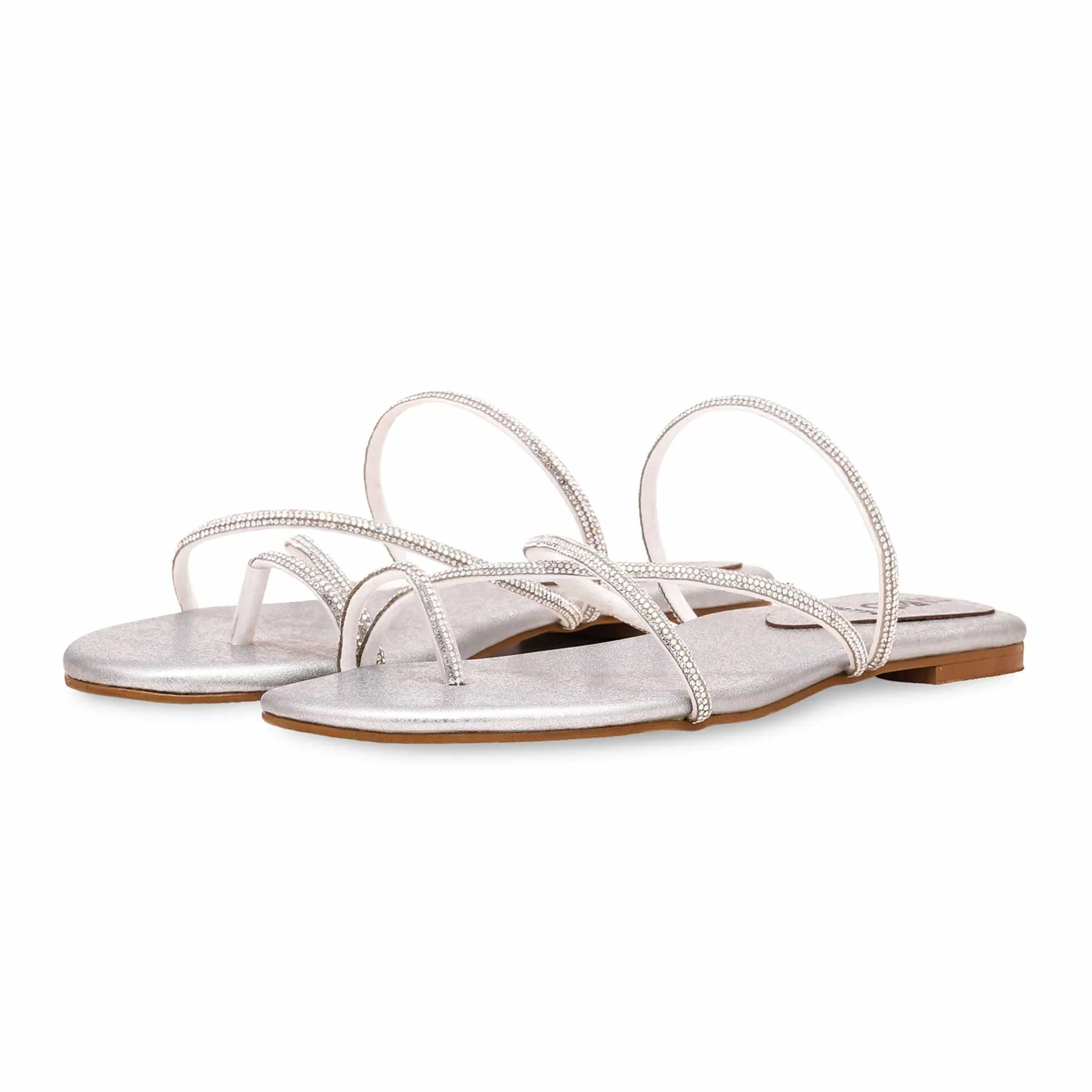 Silver Fancy Chappal FN0774 - Image 2