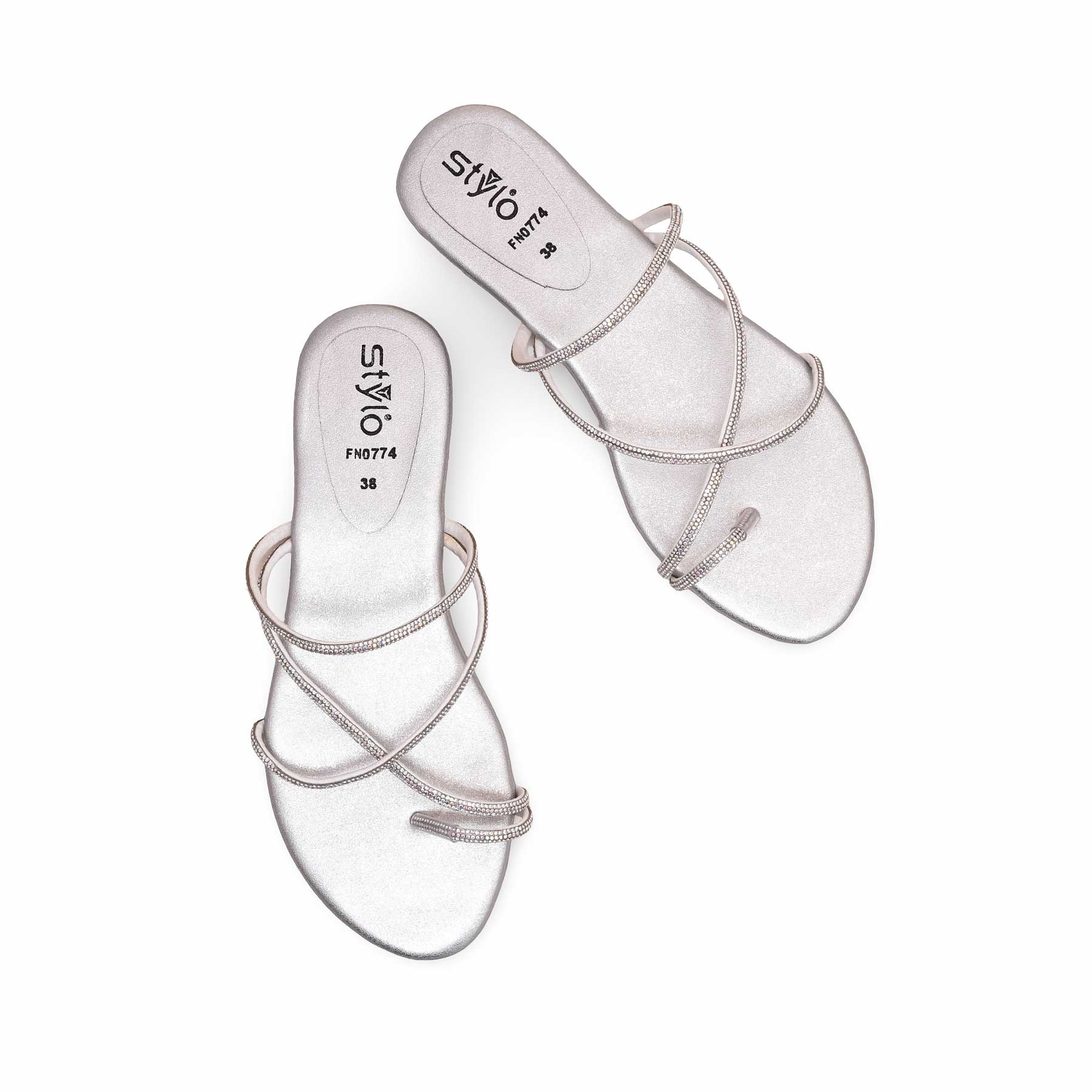 Silver Fancy Chappal FN0774 - Image 4