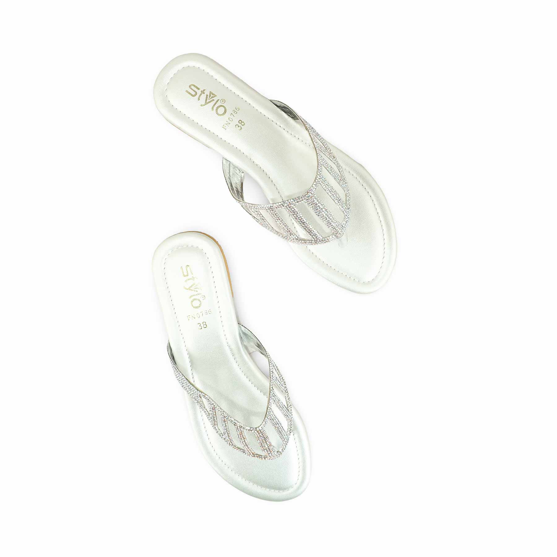 Silver Fancy Chappal FN0786 - Image 5
