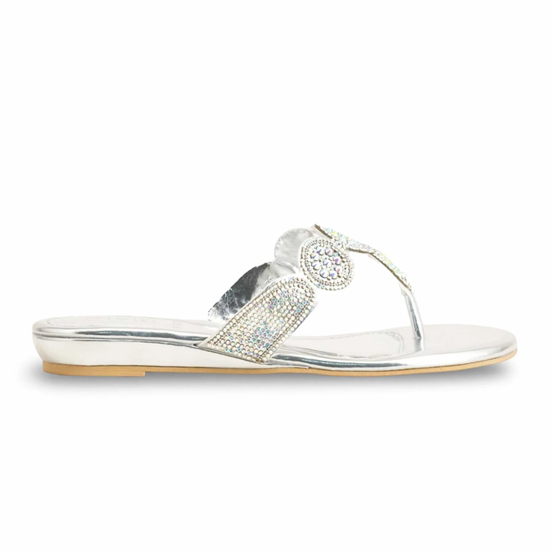 Silver Fancy Chappal FN0792 - Image 2