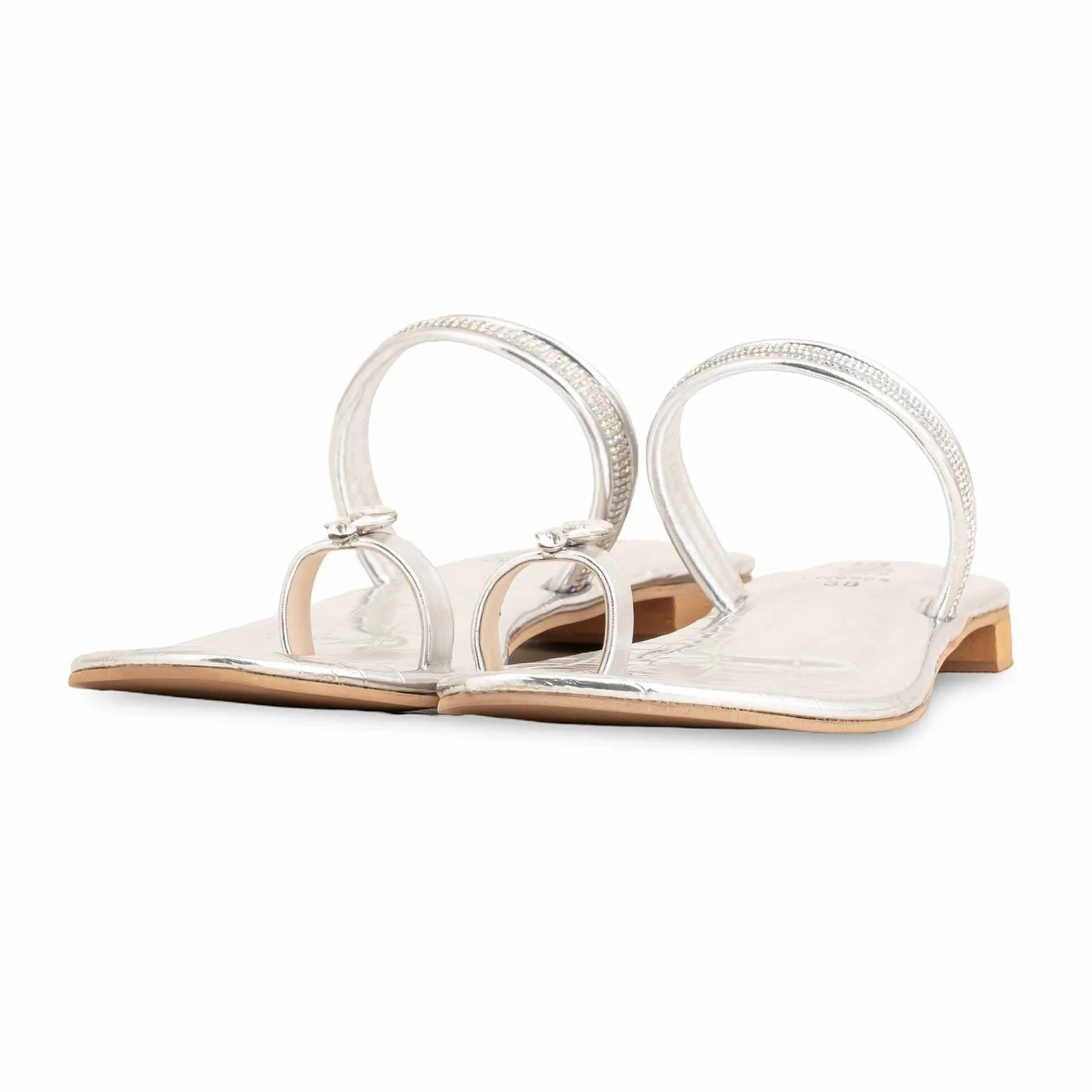Silver Fancy Chappal FN0805 - Image 3
