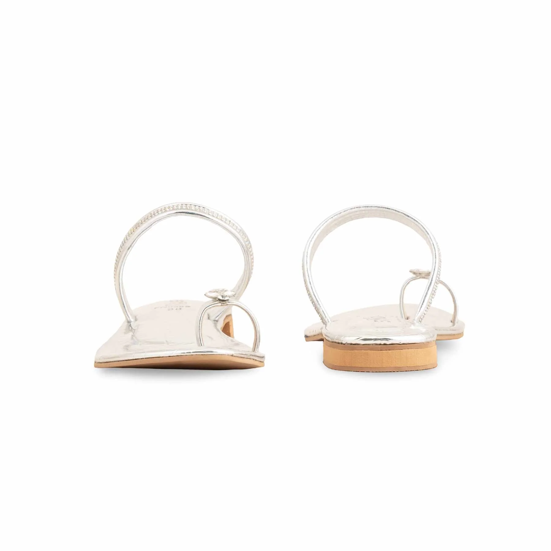 Silver Fancy Chappal FN0805 - Image 4