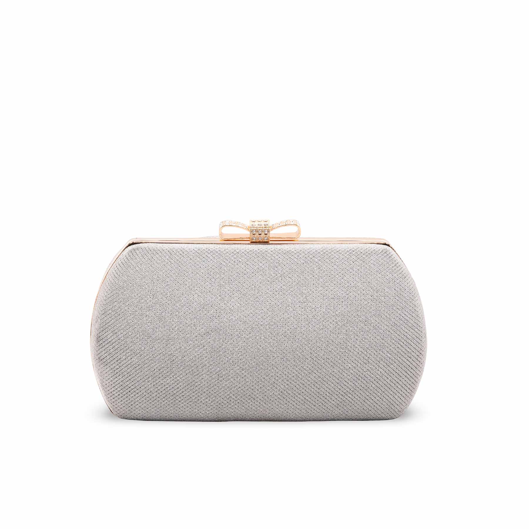 Silver Fancy Clutch For Ladies P15706 - Image 2
