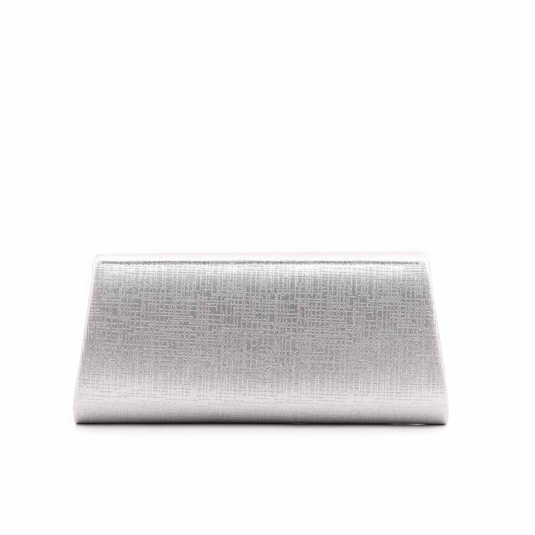 Silver Fancy Clutch For Ladies P24419 - Image 4