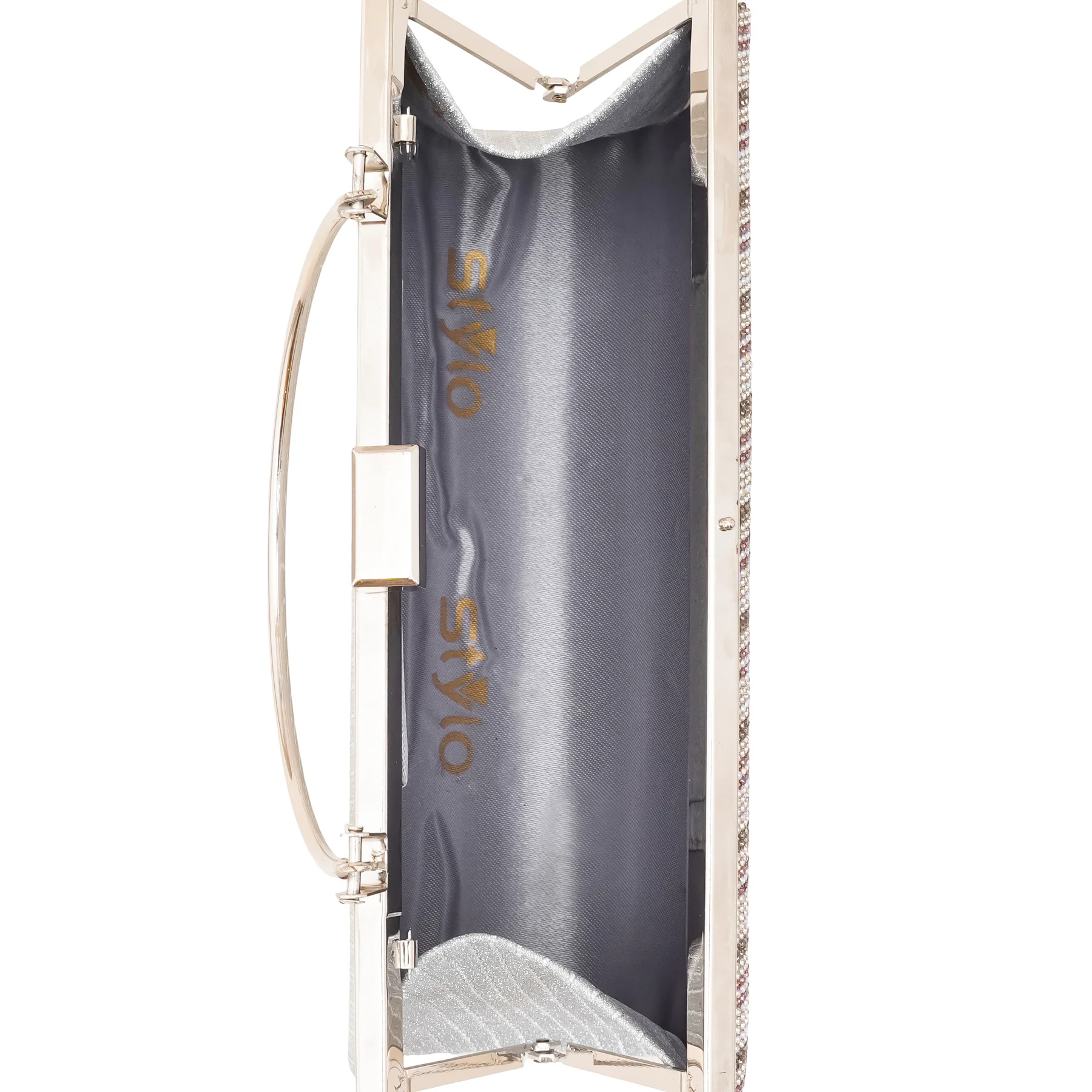 Silver Fancy Clutch For Women P15695 - Image 5