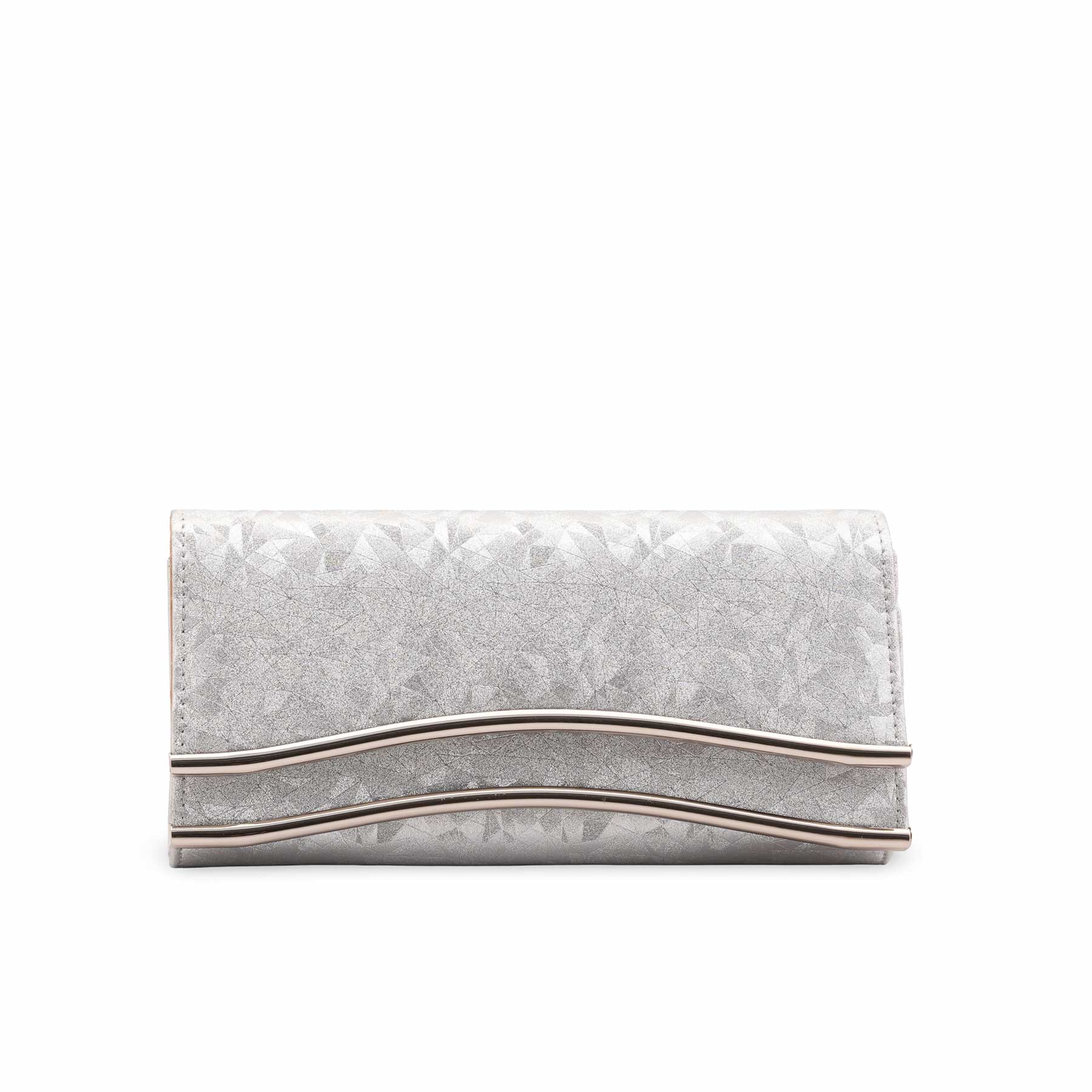 Silver Fancy Clutch For Women P24425 - Image 2