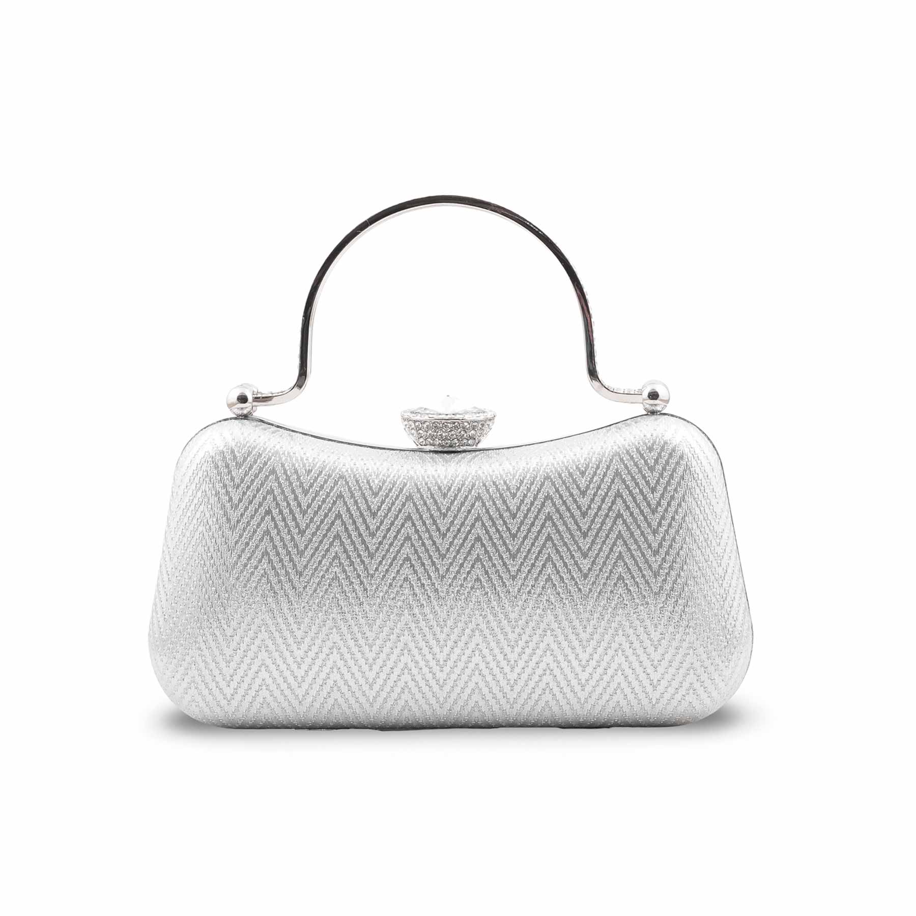 Silver Fancy Clutch For Women P24434 - Image 2