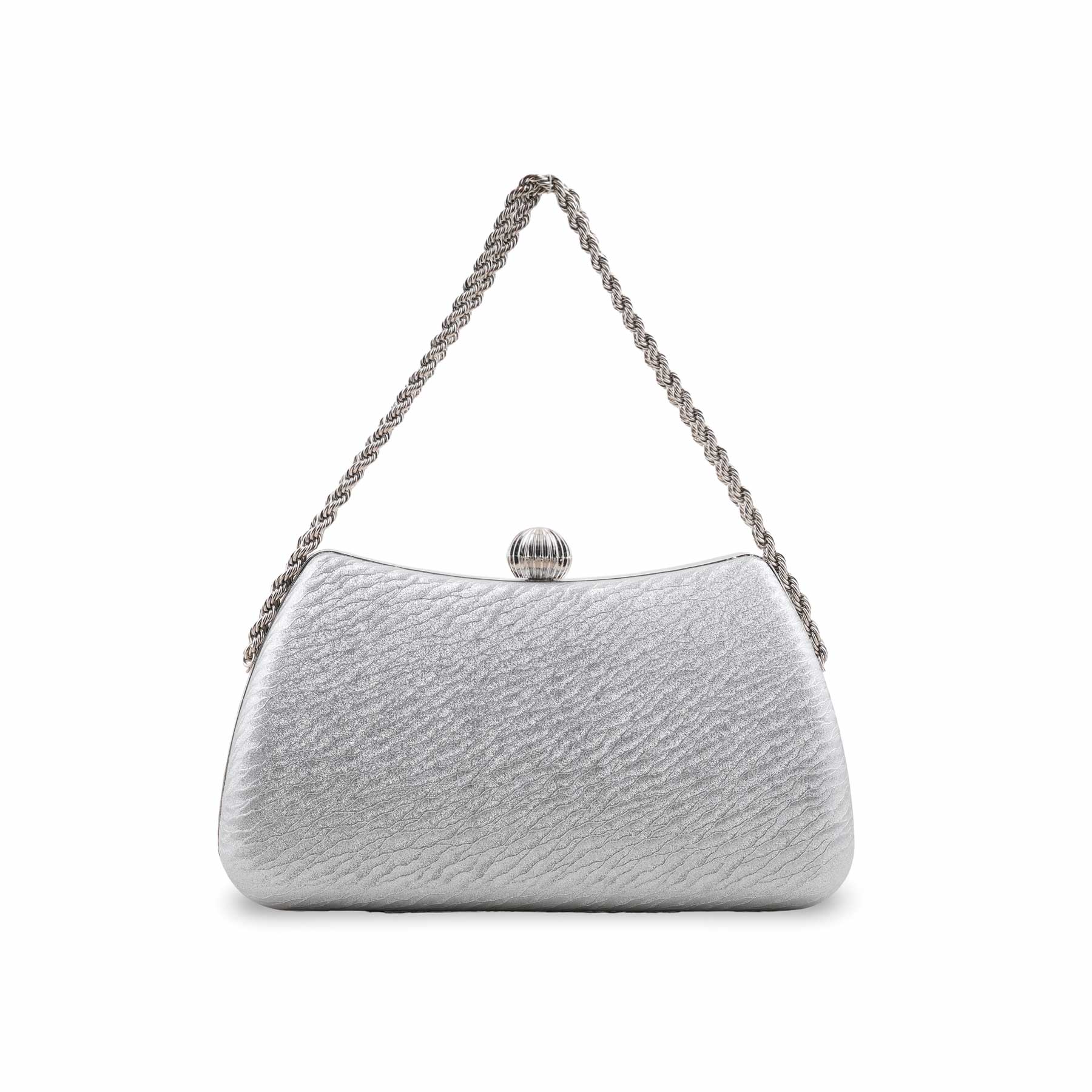Silver Fancy Clutch For Women P24436 - Image 4