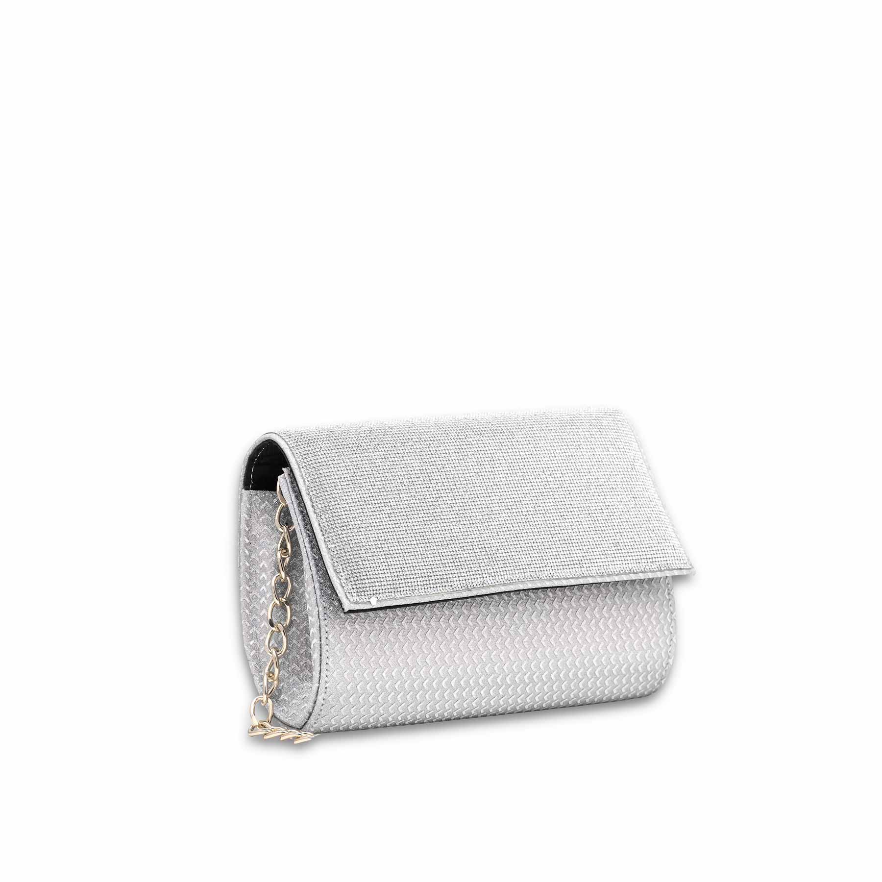 Silver Fancy Clutch P15348 - Image 2