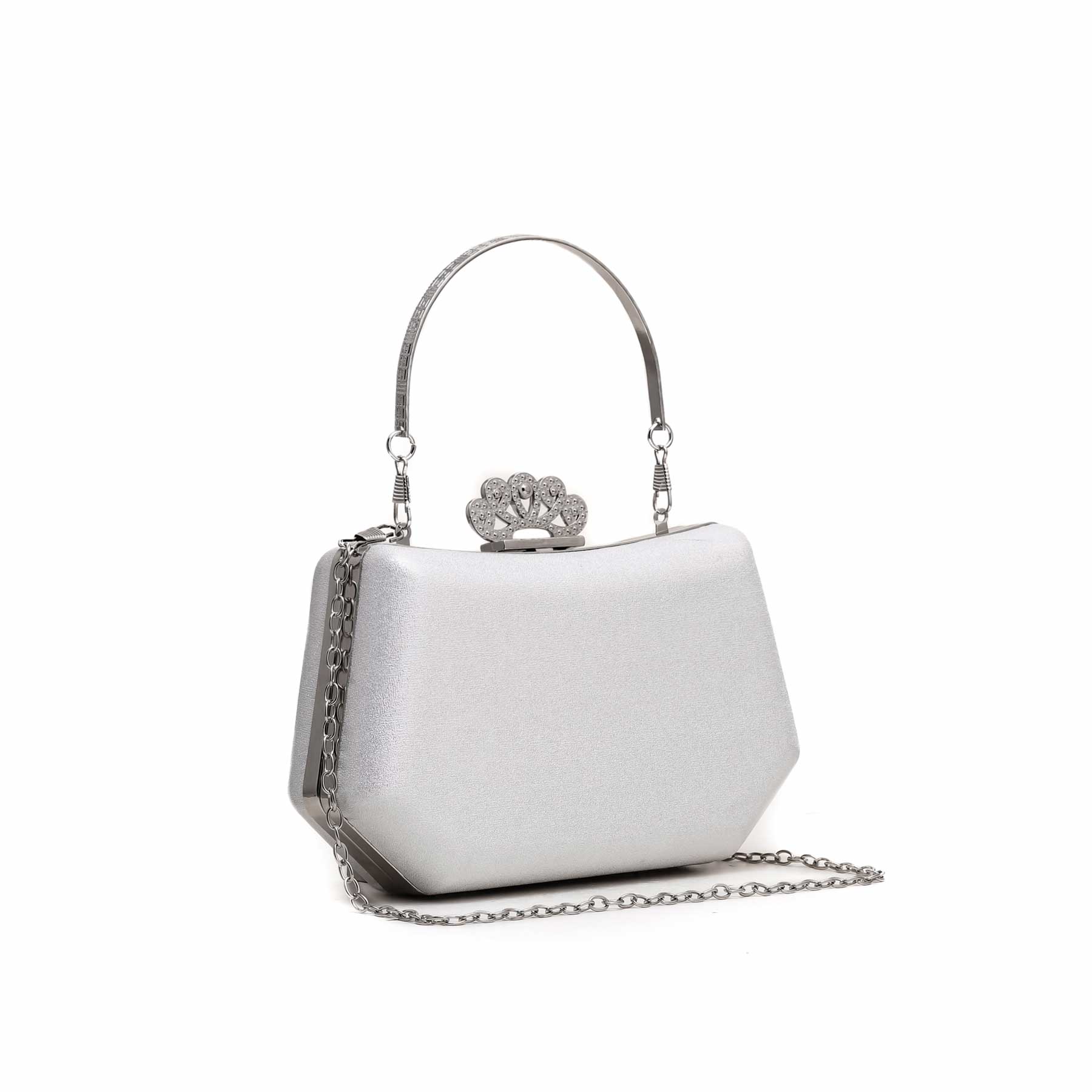 Silver Fancy Clutch P15367 - Image 2
