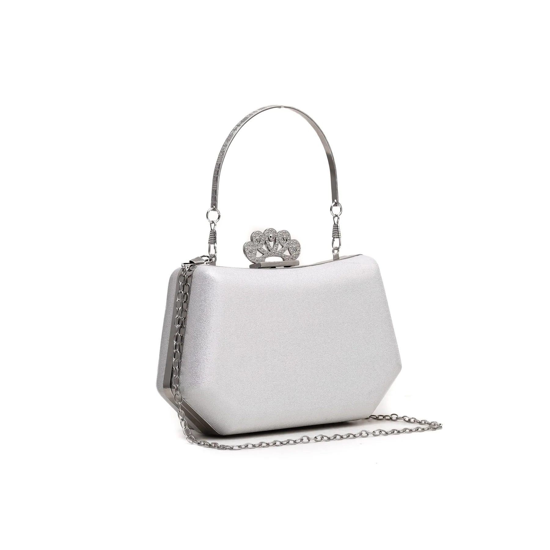 Silver Fancy Clutch P15369 - Image 2