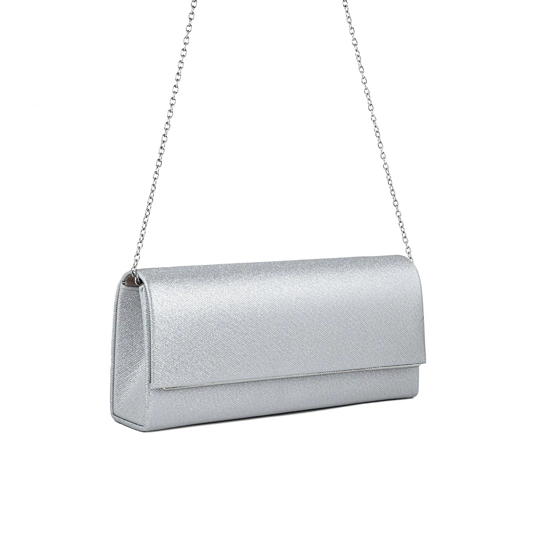 Silver Fancy Clutch P24162 - Image 2