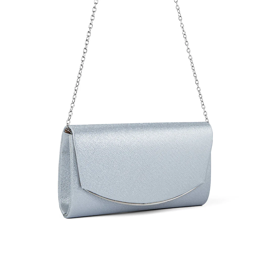 Silver Fancy Clutch P24163 - Image 3