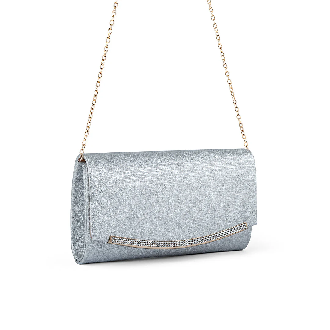Silver Fancy Clutch P24171 - Image 3