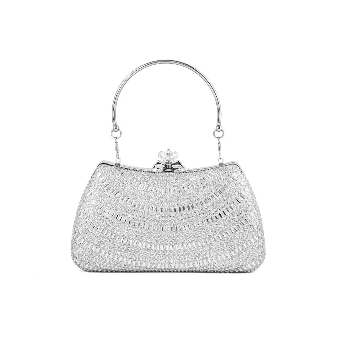 Silver Fancy Clutch P24185 - Image 2