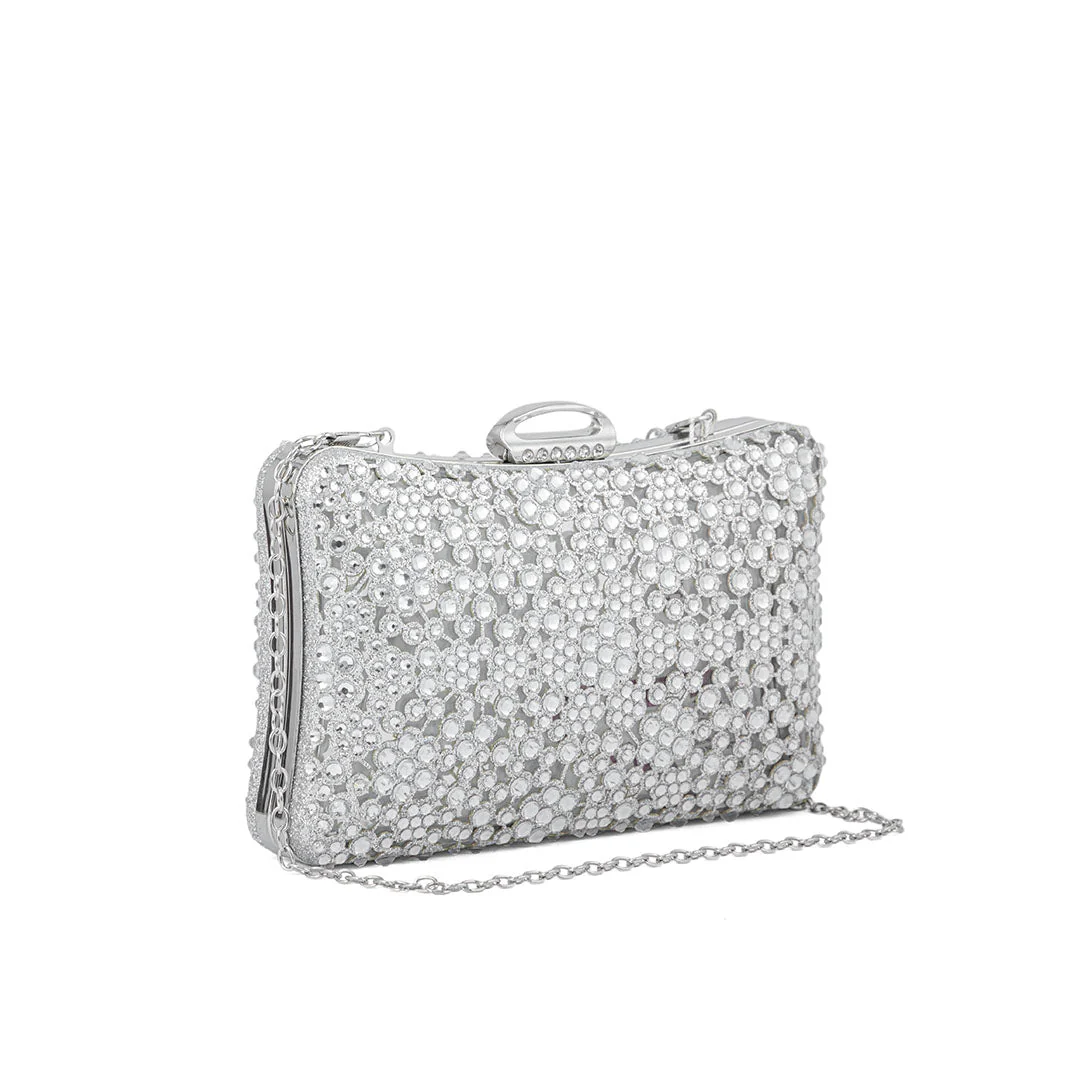 Silver Fancy Clutch P24189 - Image 3