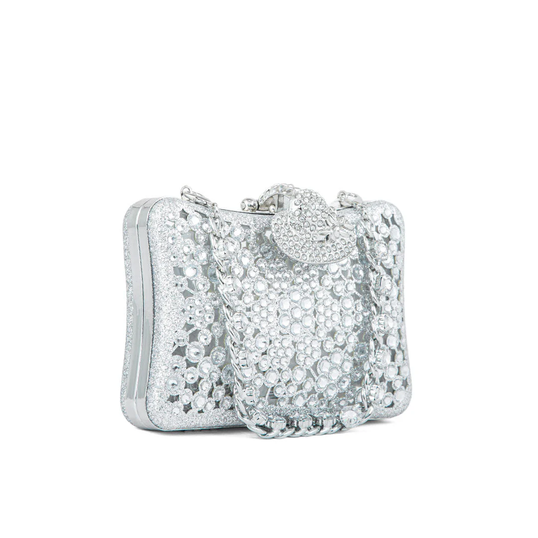 Silver Fancy Clutch P24192 - Image 2