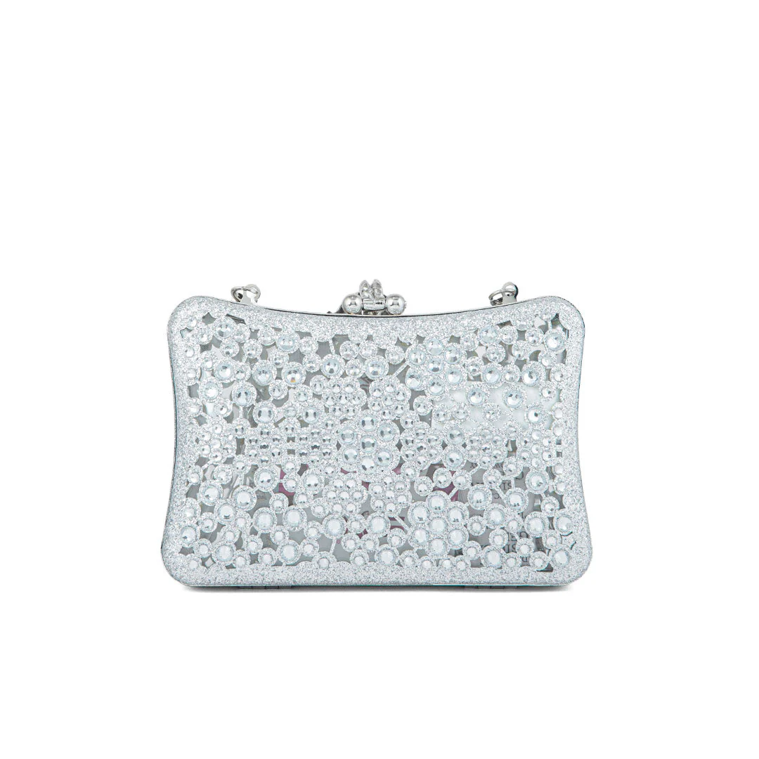 Silver Fancy Clutch P24192 - Image 3
