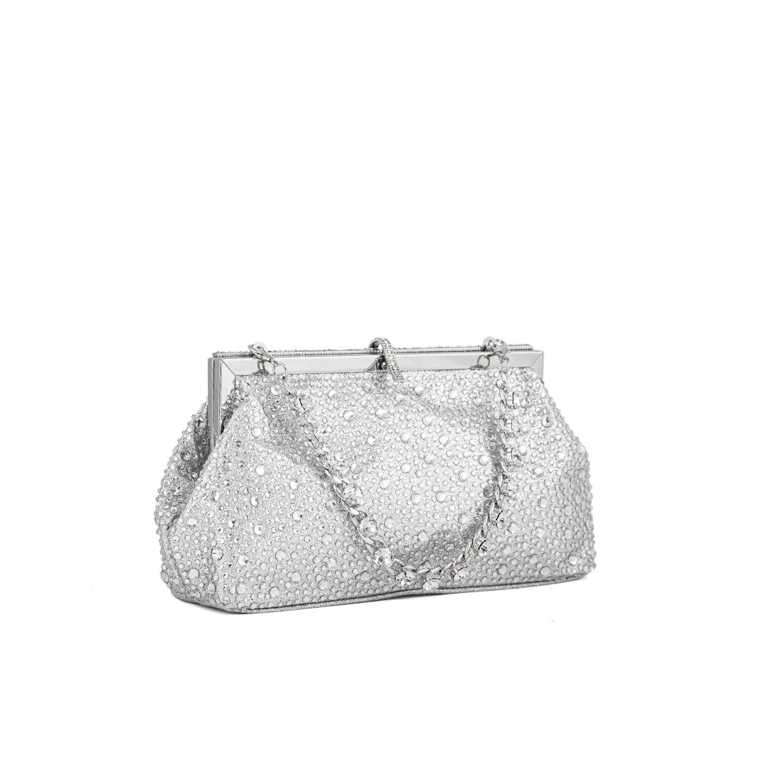 Silver Fancy Clutch P24195 - Image 2