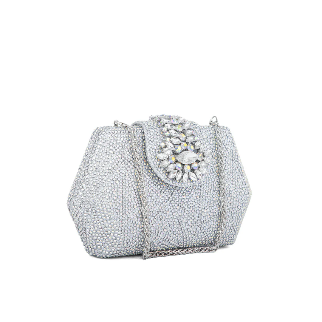 Silver Fancy Clutch P24202 - Image 2