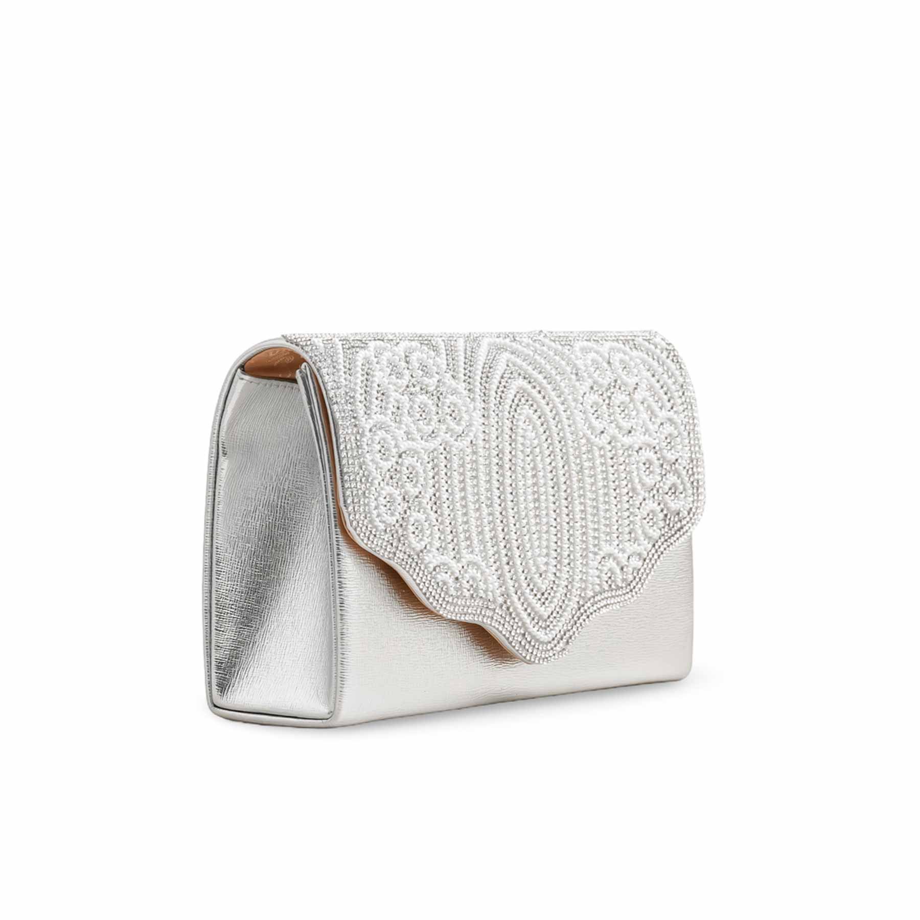 Silver Fancy Clutch P24246 - Image 3