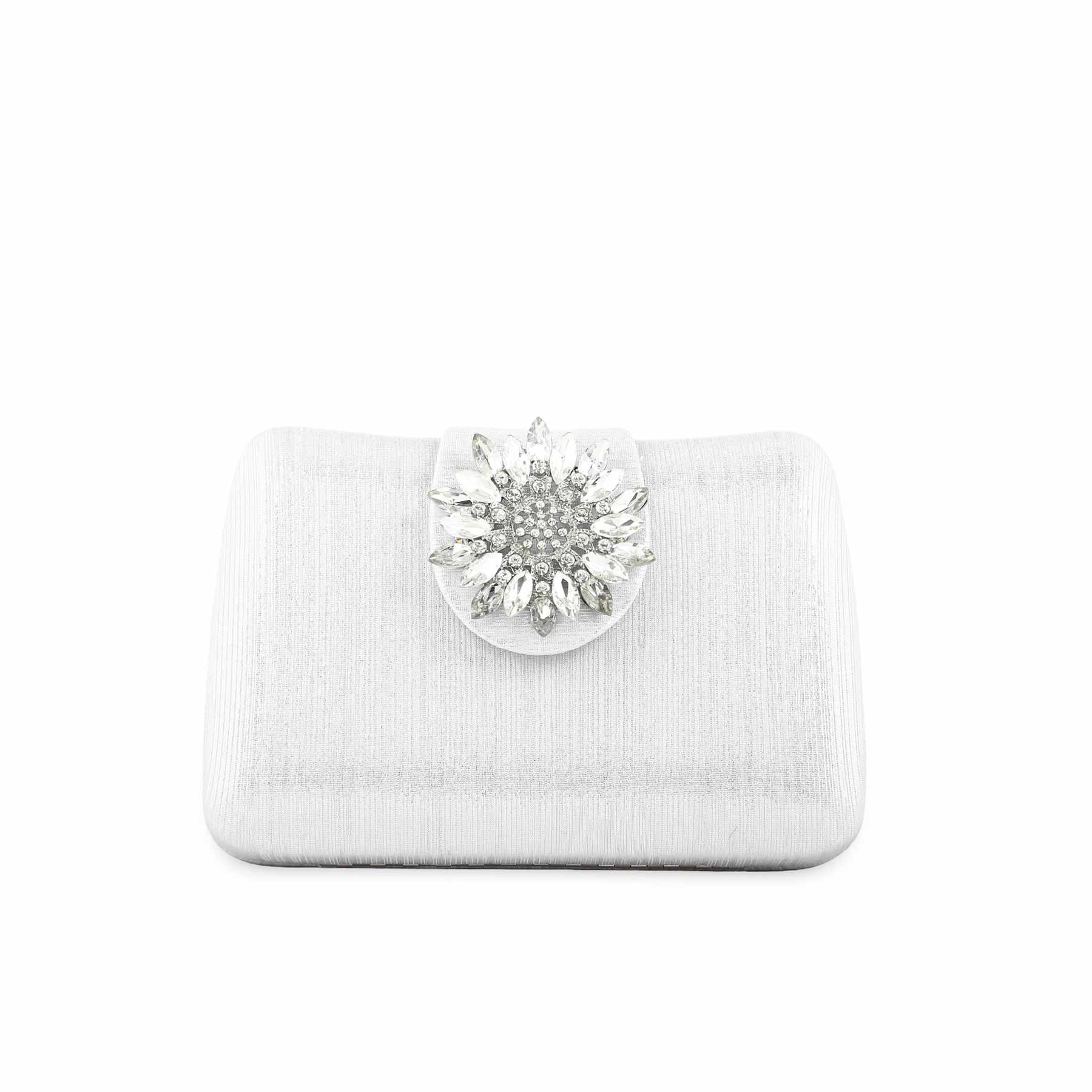 Silver Fancy Clutch P24391 - Image 2