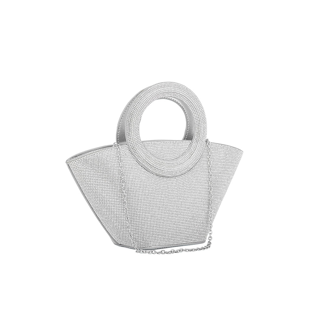 Silver Fancy Hand Bag P24324 - Image 3