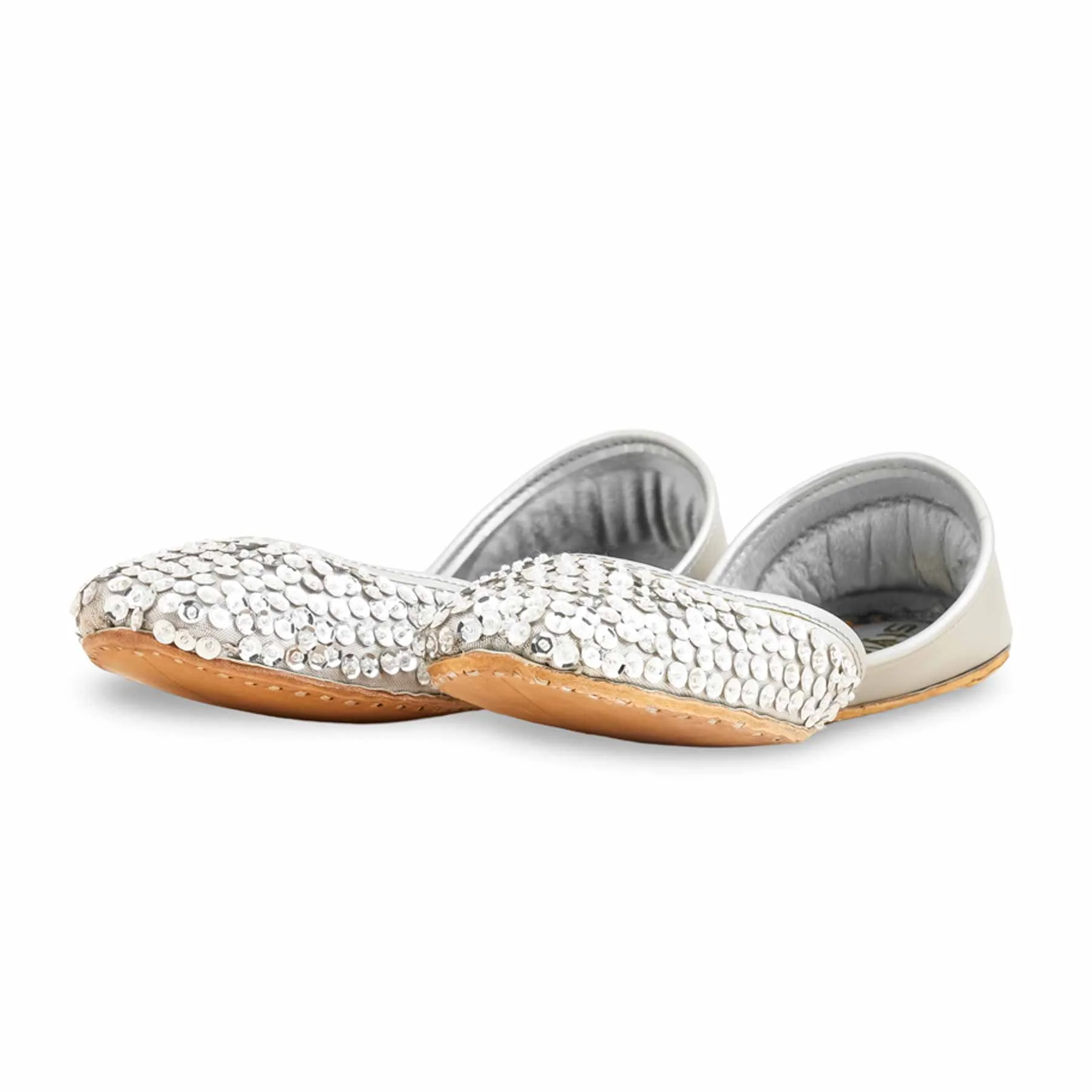 Silver Fancy Khussa For Women EC8528 - Image 3