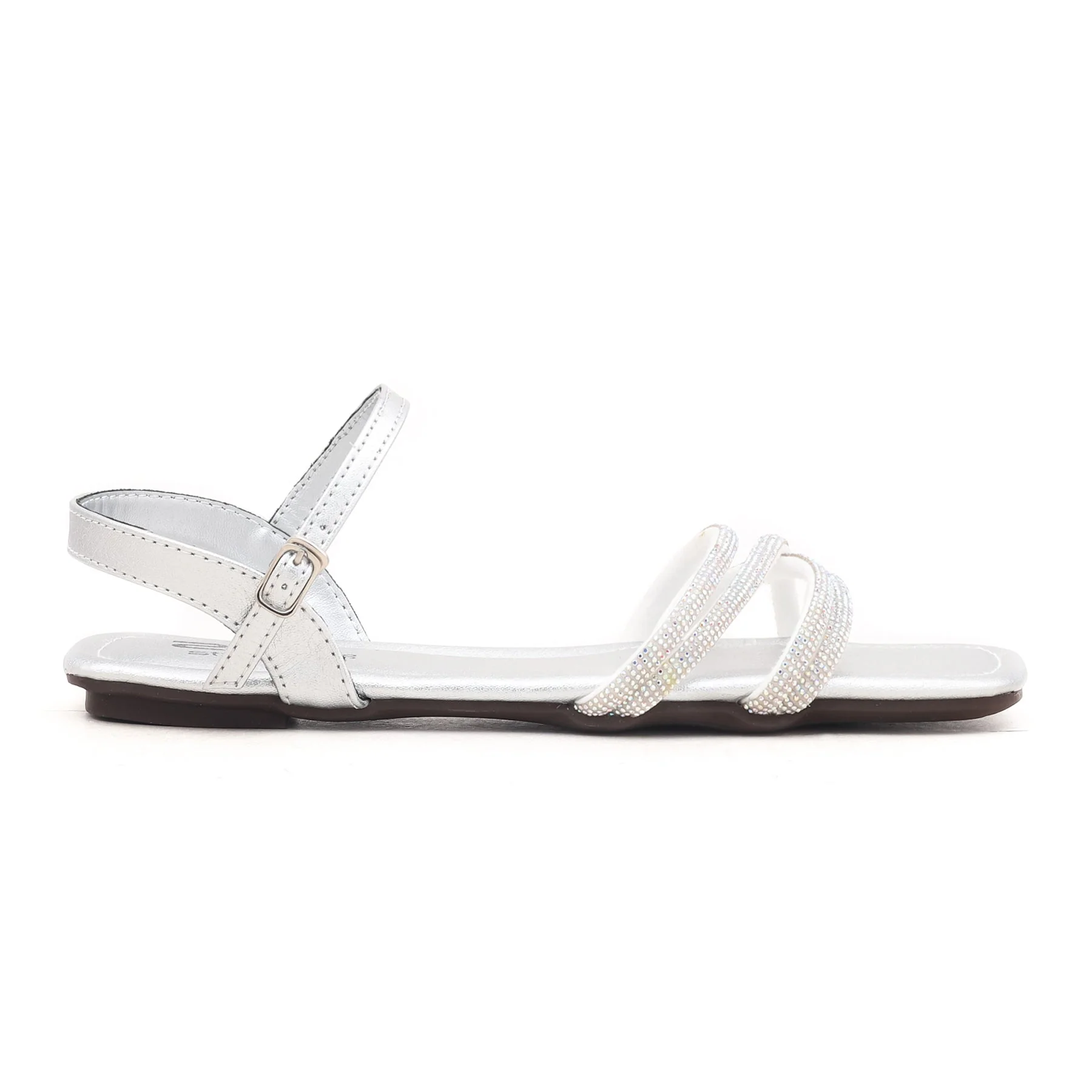 Silver Fancy Sandal FN5479 - Image 2