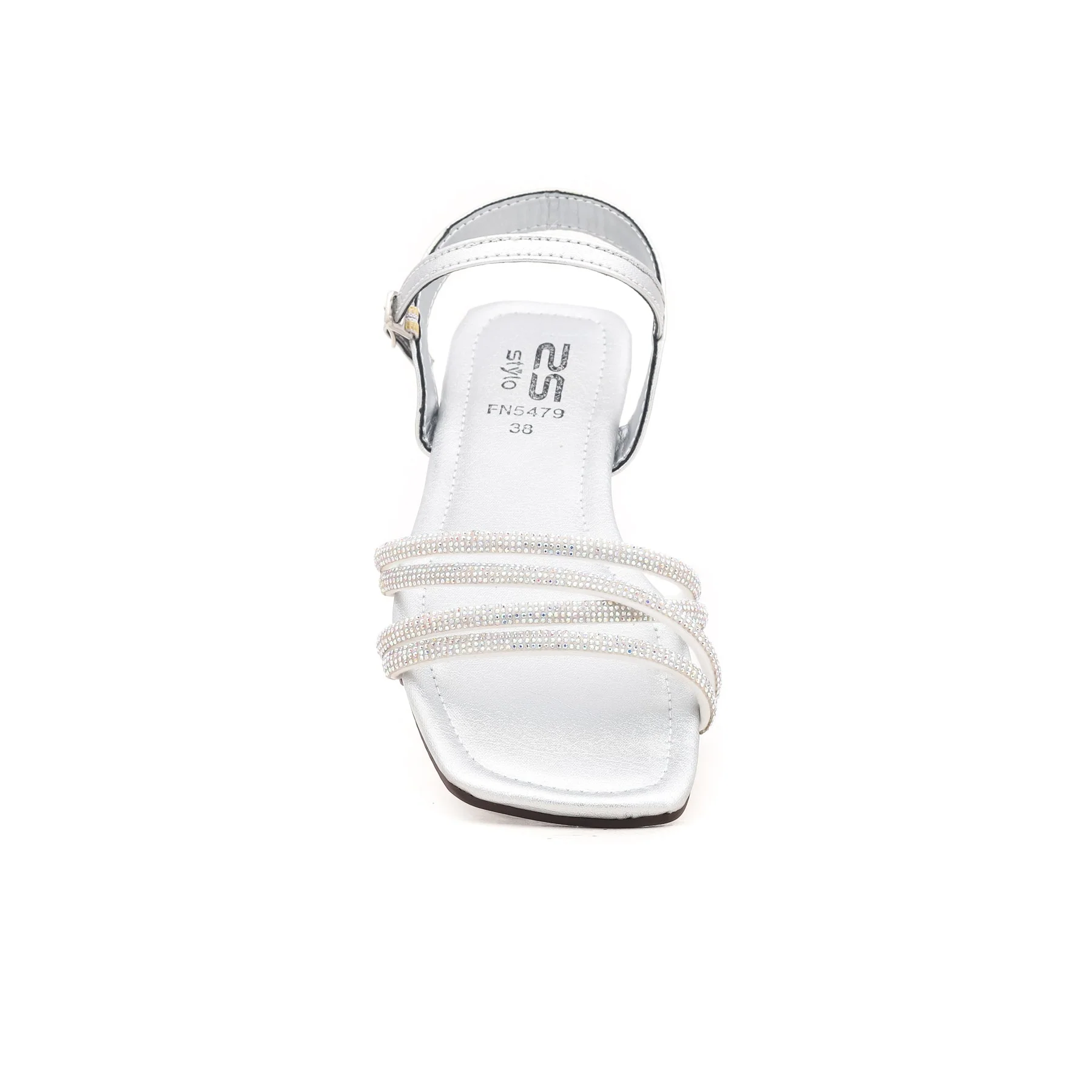 Silver Fancy Sandal FN5479 - Image 3