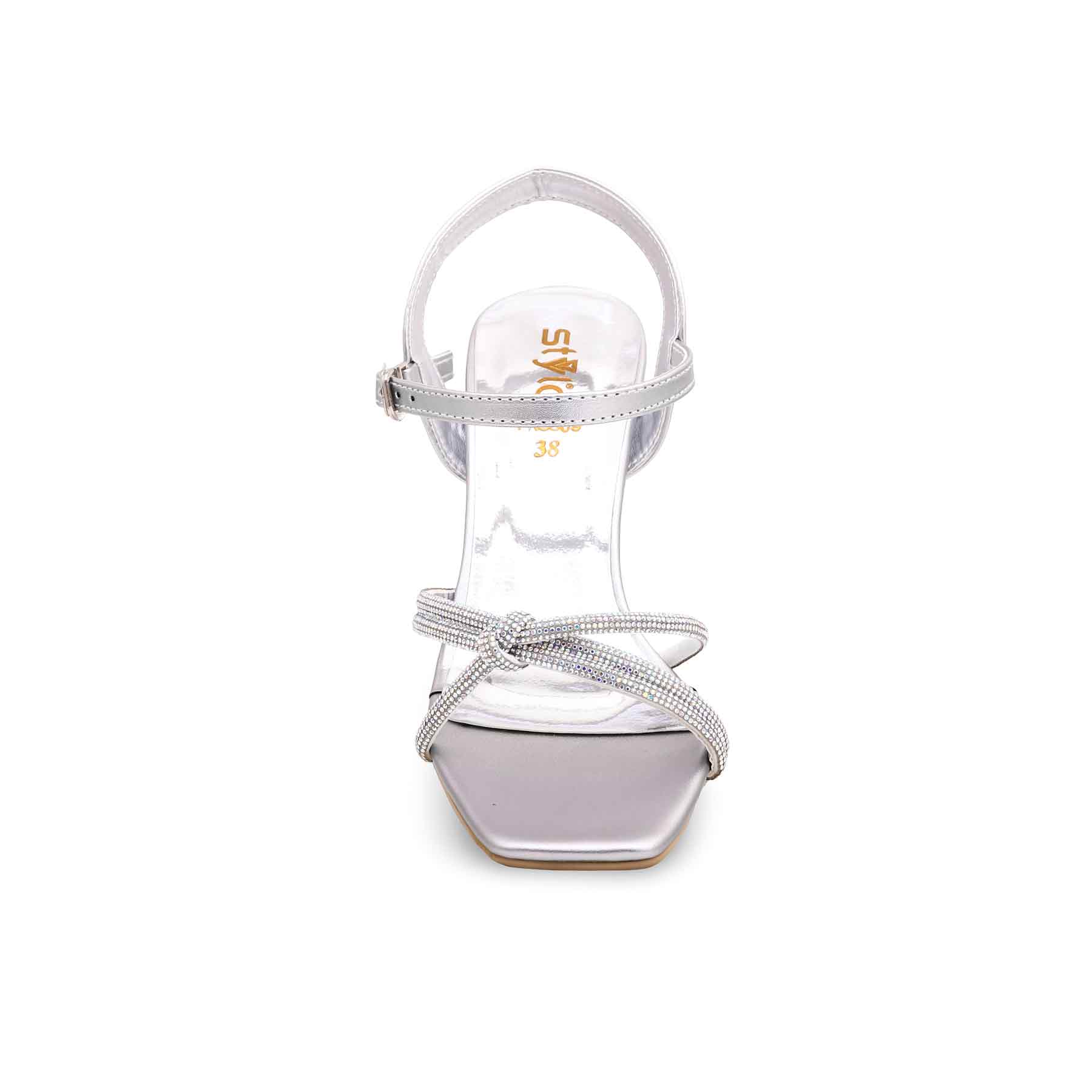 Silver Fancy Sandal FN5808 - Image 3