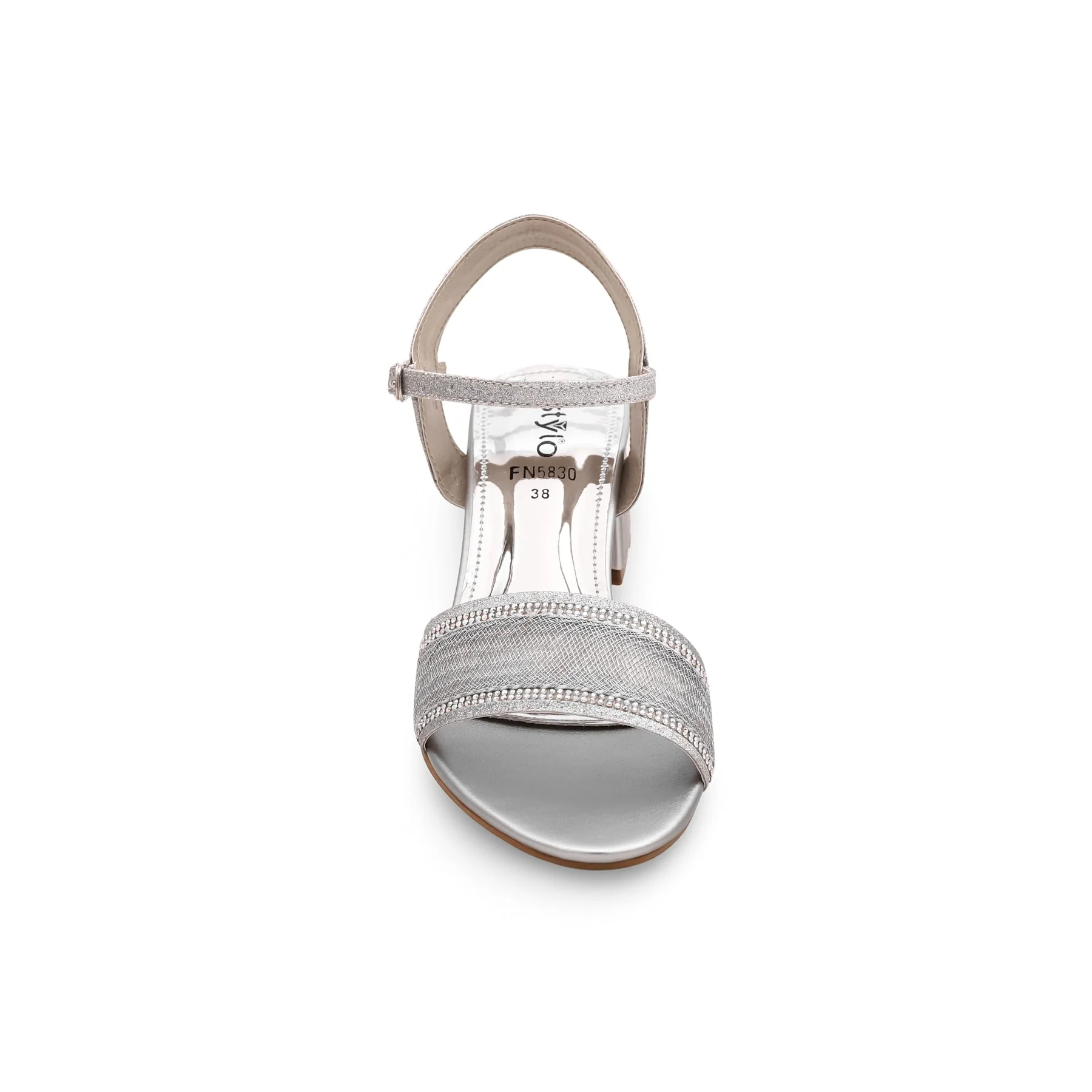 Silver Fancy Sandal FN5830 - Image 3
