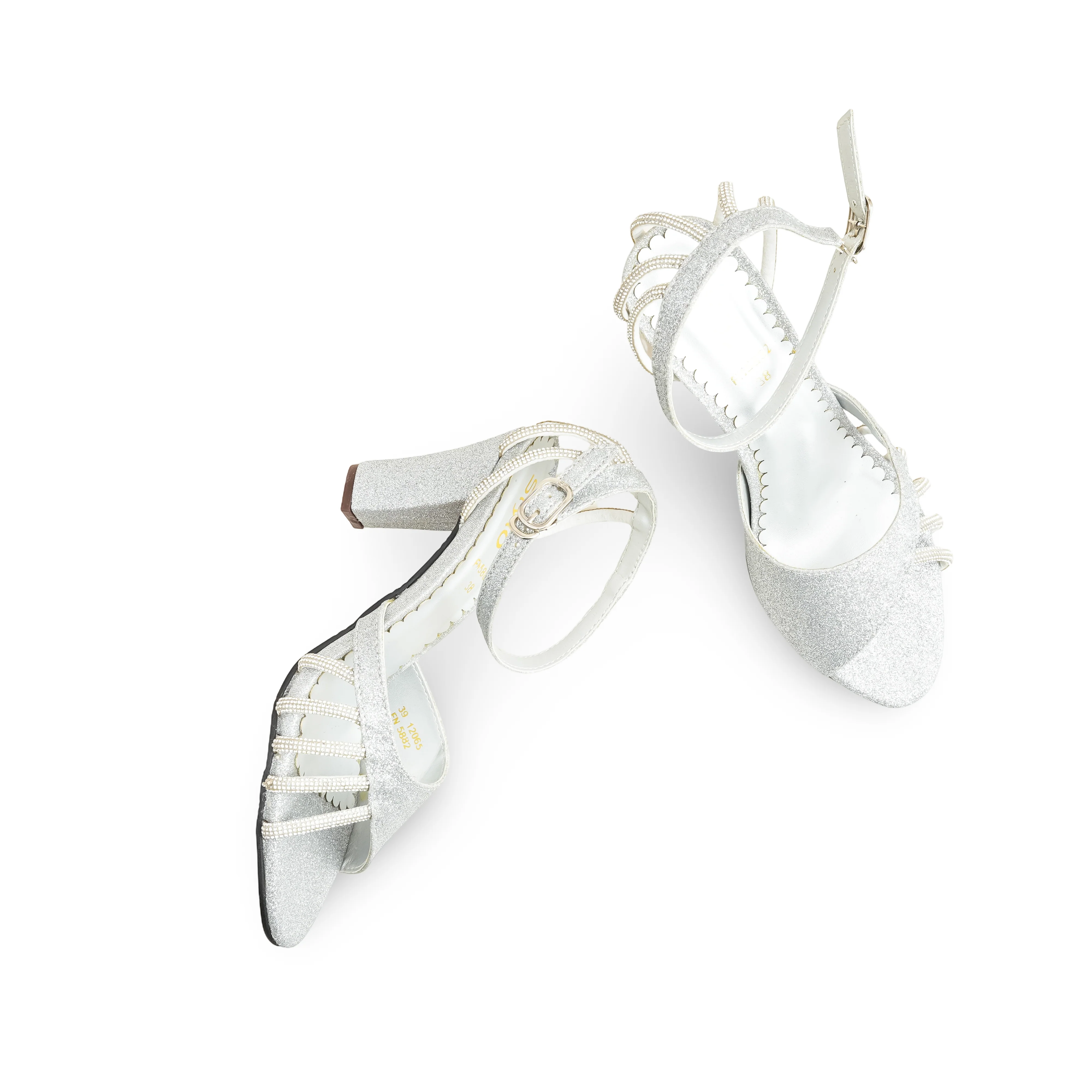 Silver Fancy Sandal FN5882 - Image 5