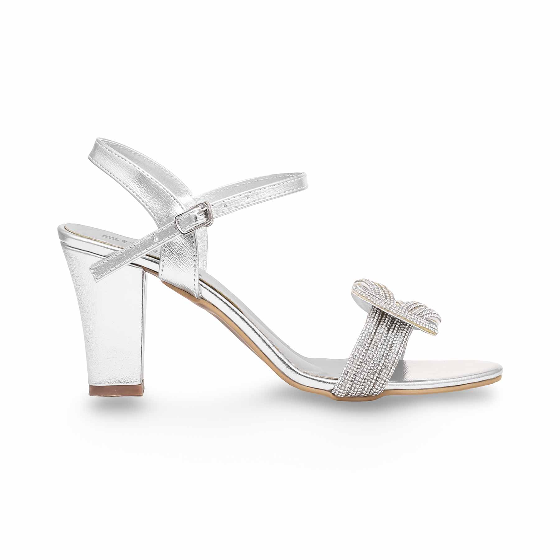 Silver Fancy Sandal FN5895 - Image 2